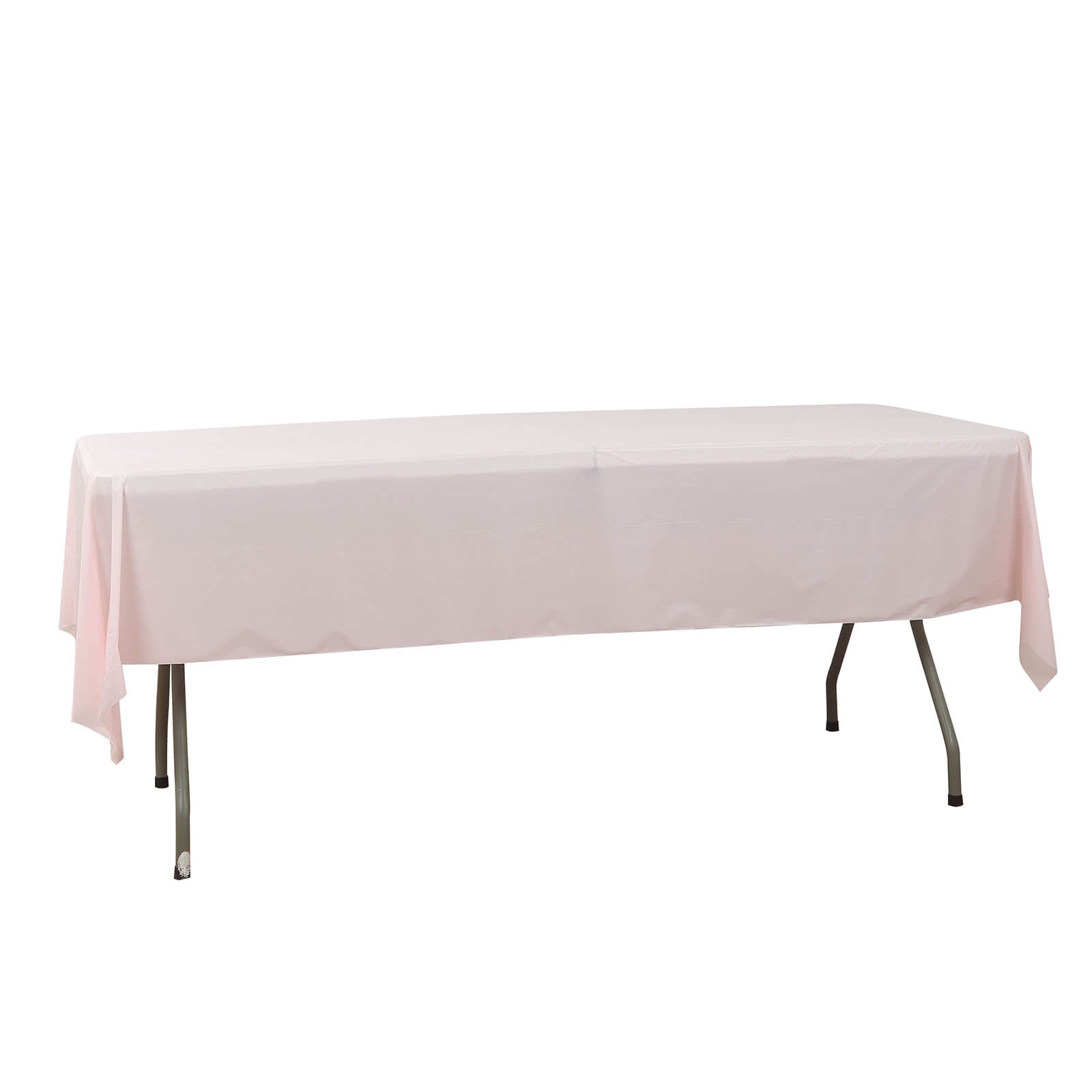 Customizable Blush Plastic Table Cover Roll with Slide Cutter - 54x300ft, High-Quality Disposable