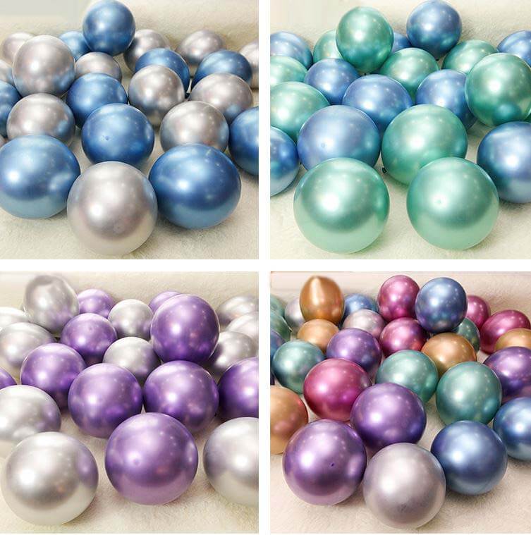 Hot Deal! 25-Pack 12-Inch Metallic Chrome Green Latex Party Balloons (Helium or Air Fillable)