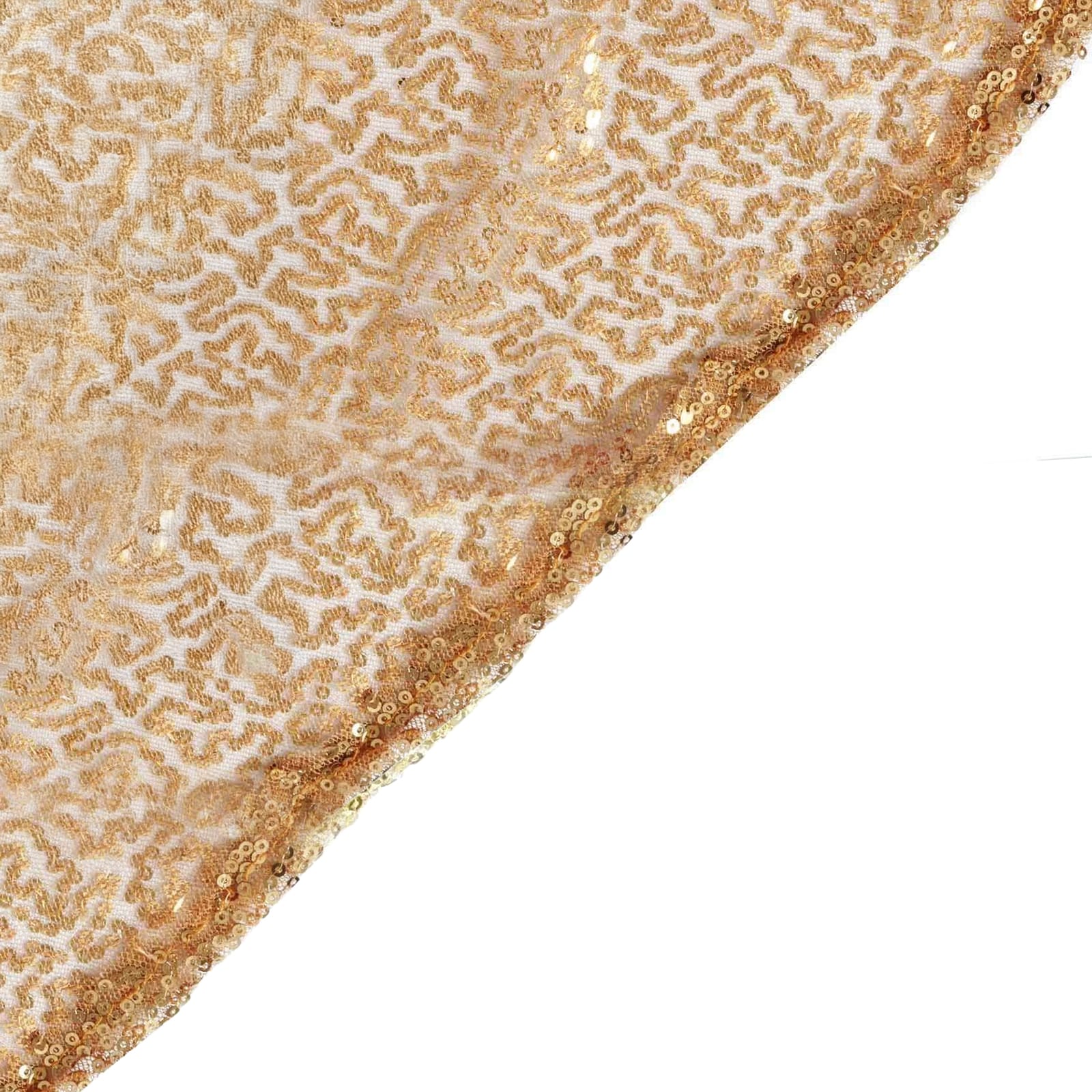 Gold Seamless Sparkly 90x132 Rectangle Sequin Tablecloth for Elegant Occasions