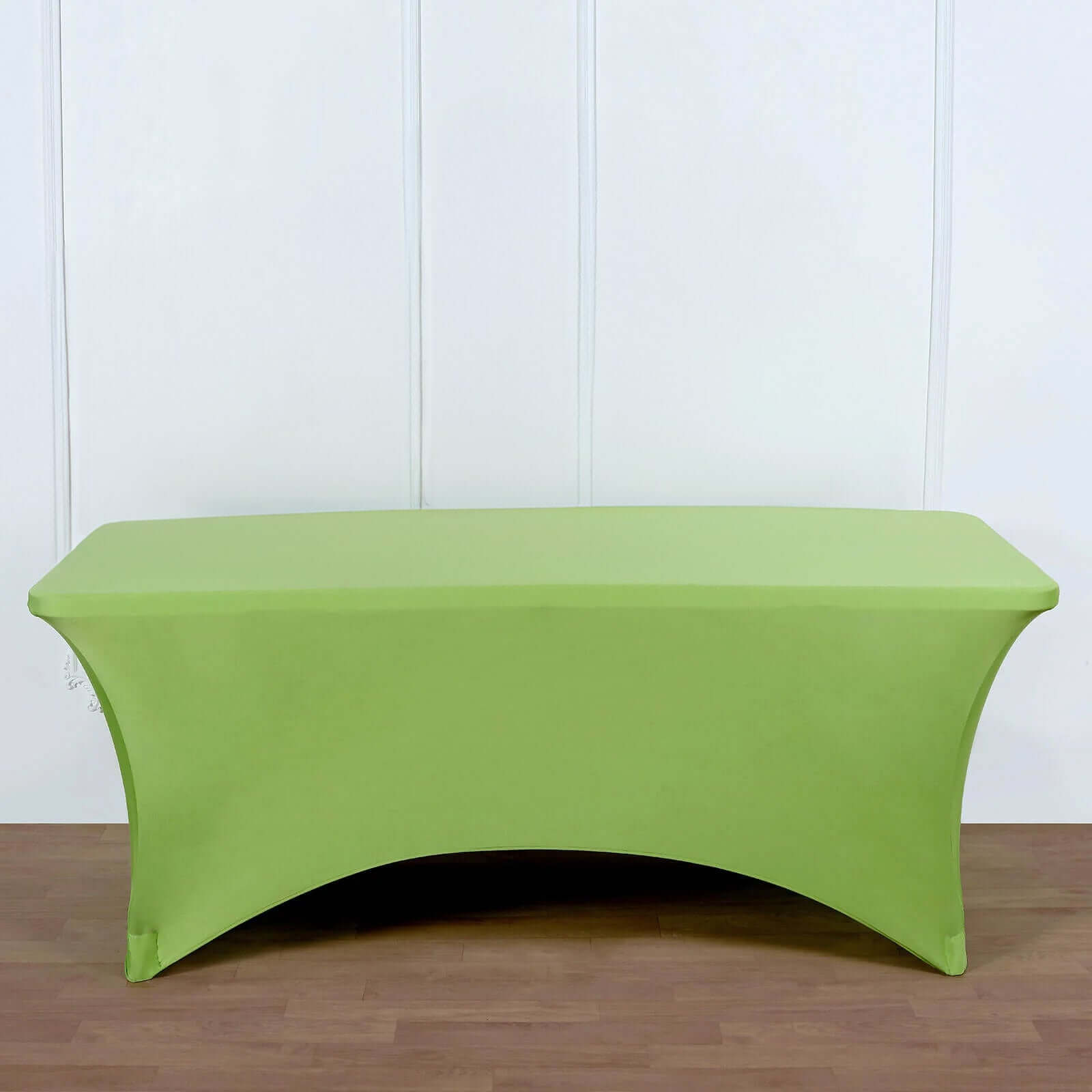 Apple Green Durable Spandex 6ft Rectangle Tablecloth - Perfect Form-Fitting Table Cover for Events