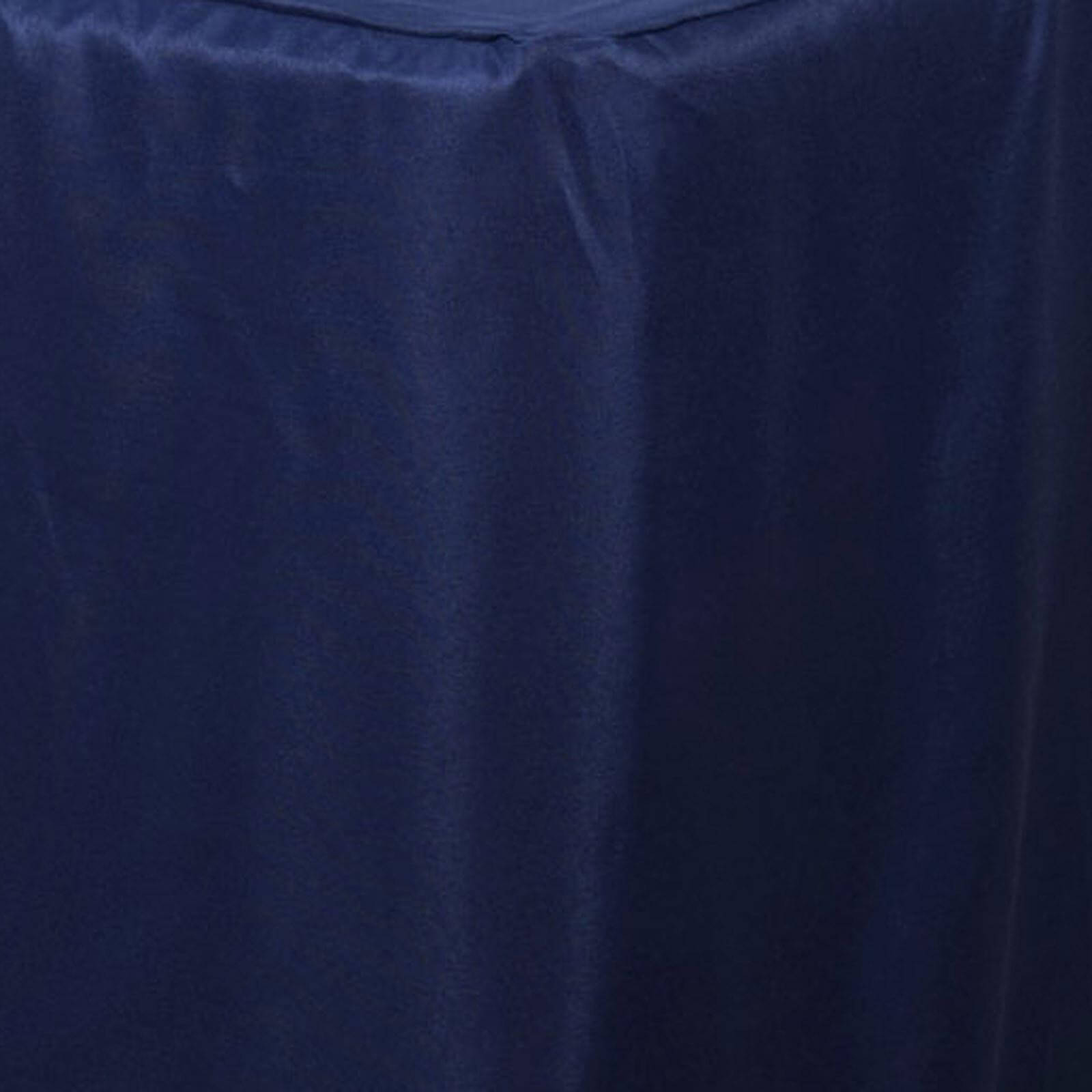 Durable Navy Blue Fitted Polyester Rectangle Tablecloth for 6FT Tables