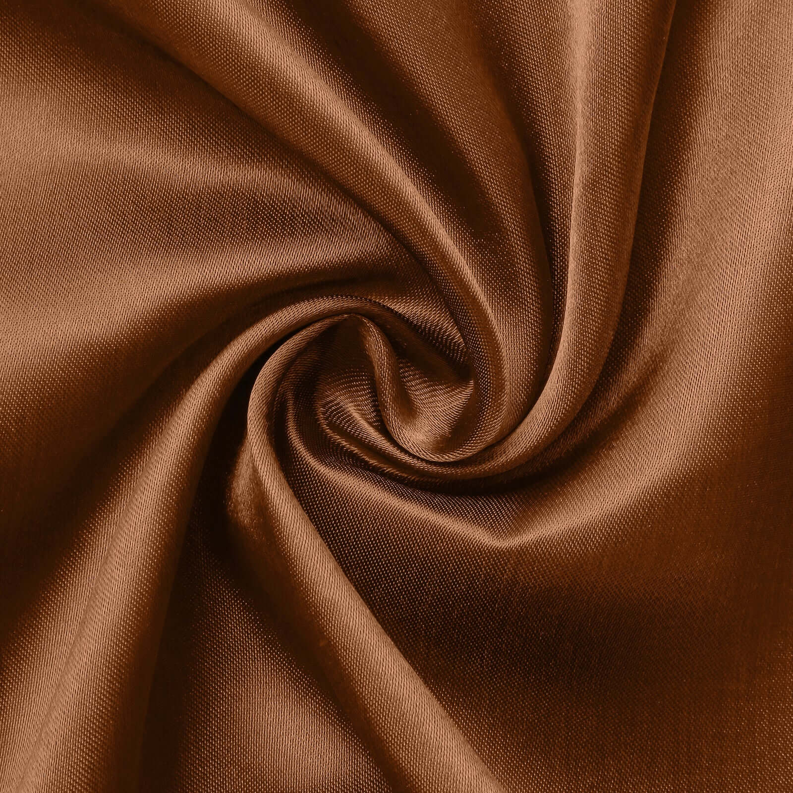 Hot Deal! Seamless Satin Rectangular Tablecloth in Cinnamon Brown, 90x132 Size