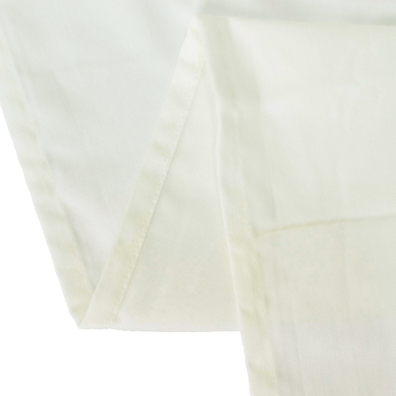 Ivory Wrinkle-Resistant 60x102 Cotton Blend Rectangle Tablecloth - Ideal for Events