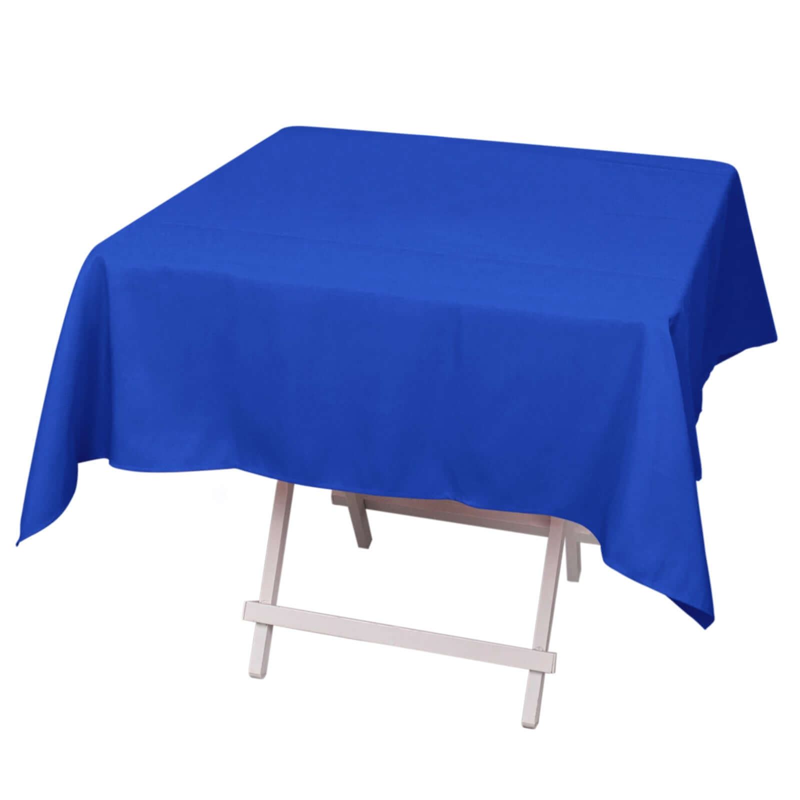 Hot Deal! 54x54 Royal Blue Premium Polyester Tablecloth - Stain & Wrinkle Resistant 220GSM