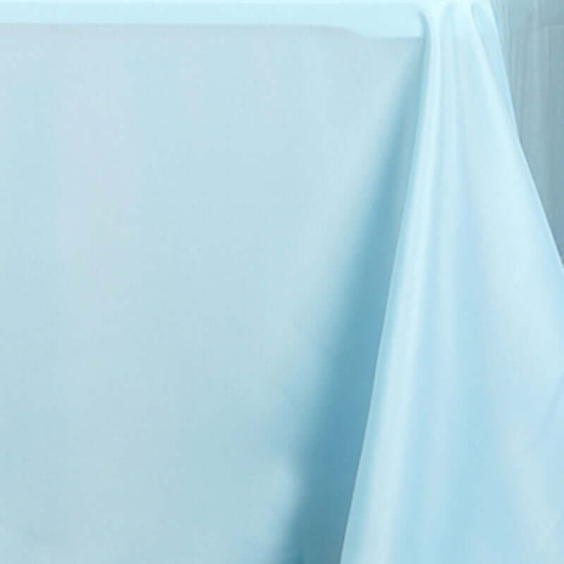 Hot! Light Blue Seamless Wrinkle-Resistant 90x132 Polyester Rectangle Tablecloth