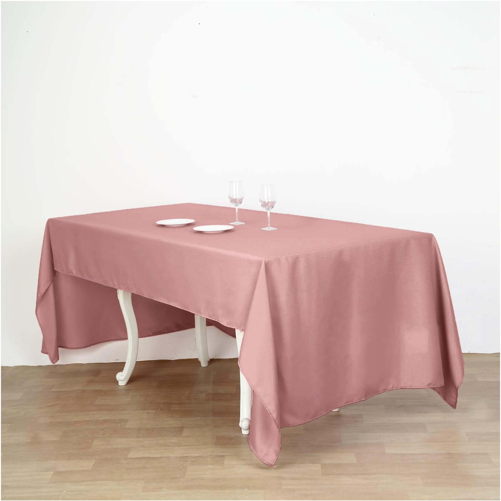 Durable and Stylish Dusty Rose Polyester Rectangle Tablecloth, 60x102 - Perfect for Any Occasion