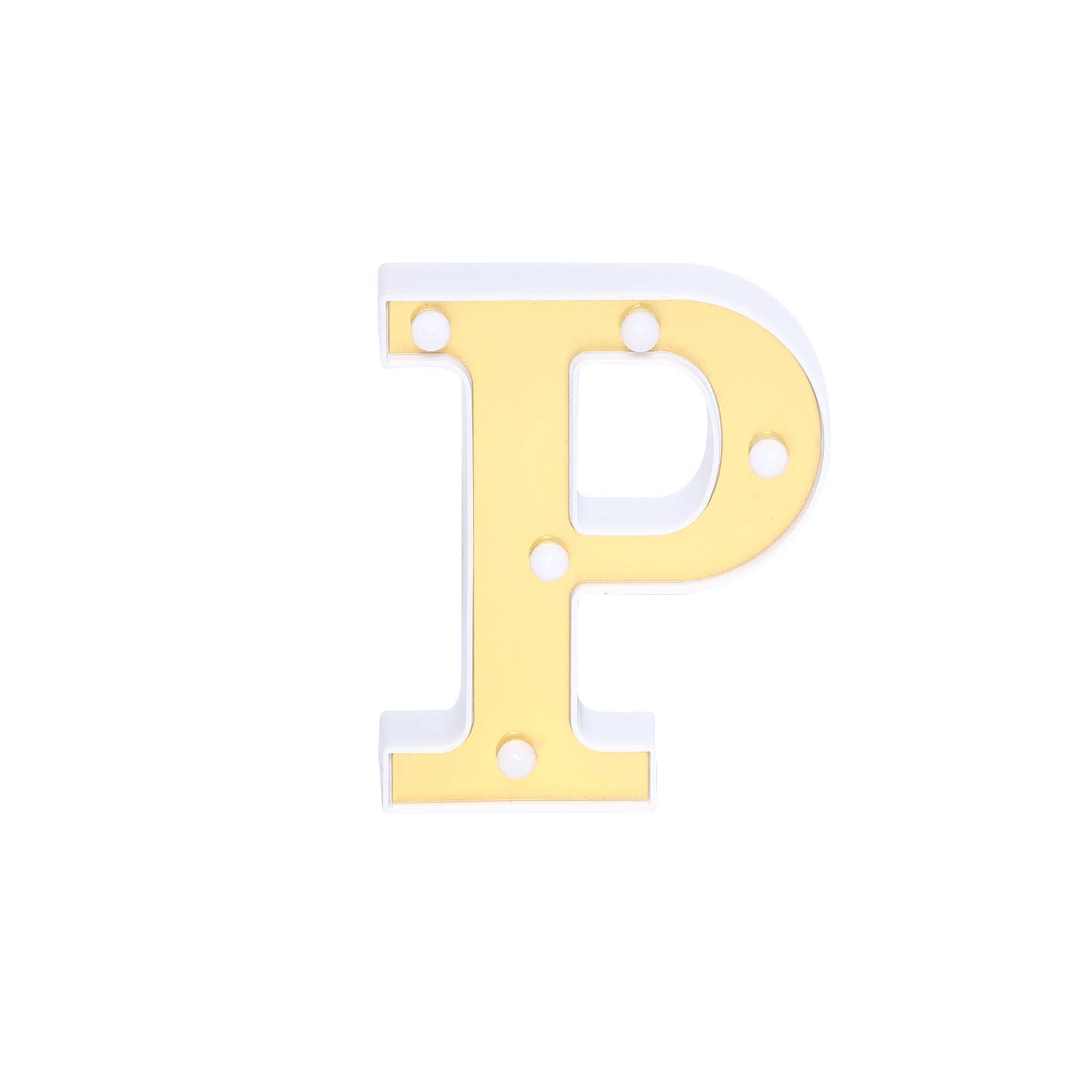 Hot! 3D Gold Marquee Letter P with 5 Warm White LED Lights - Ideal Event Decor, 6'