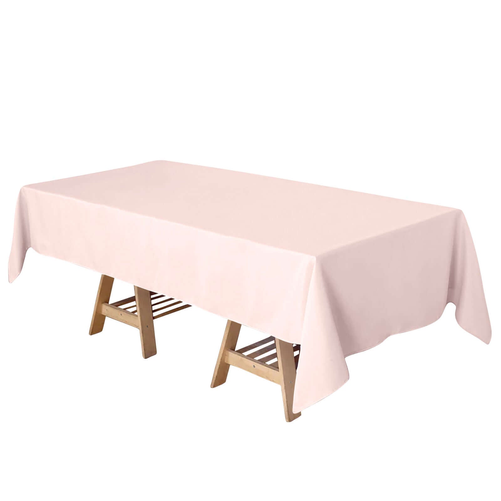 Stylish and Durable Blush Polyester Rectangle Tablecloth, 60x102 - Perfect for Any Occasion
