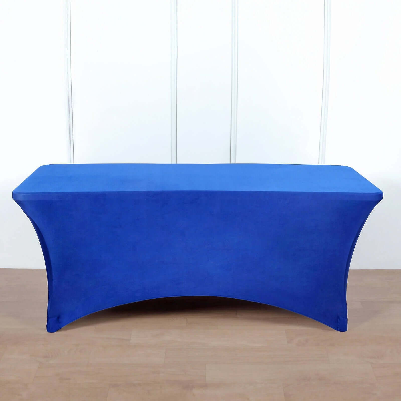 Royal Blue Durable Stretch Spandex Table Cover for 8-Foot Rectangles - Perfect for Events!