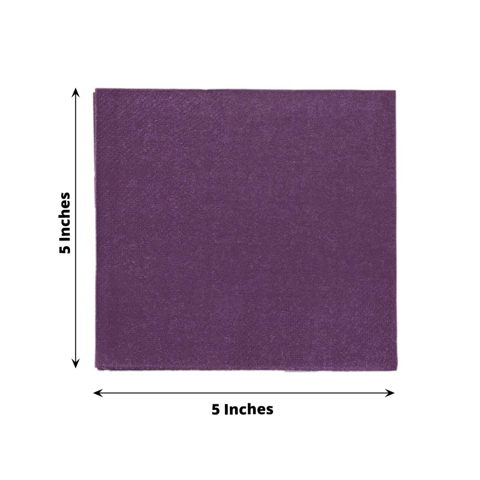 Hot Deal! 50-Pack Purple 2-Ply 18GSM Disposable Soft Cocktail Napkins, 5x5