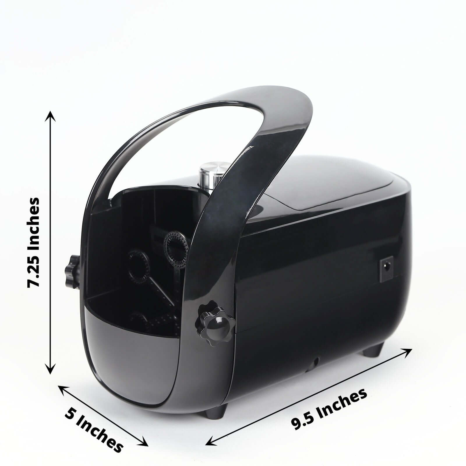 Portable Black Dual-Speed Automatic Bubble Machine, USB or Battery Powered