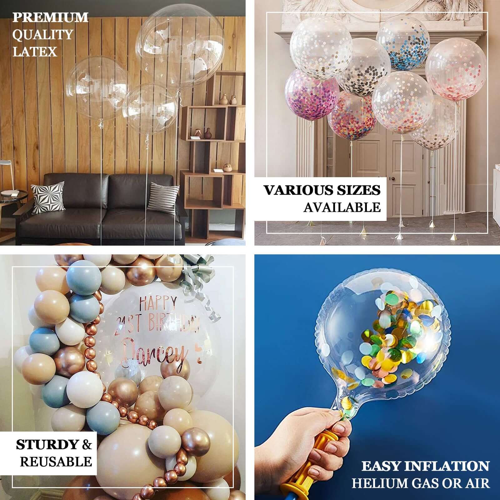 36-Inch Clear PVC Bubble Balloon - Superior Quality