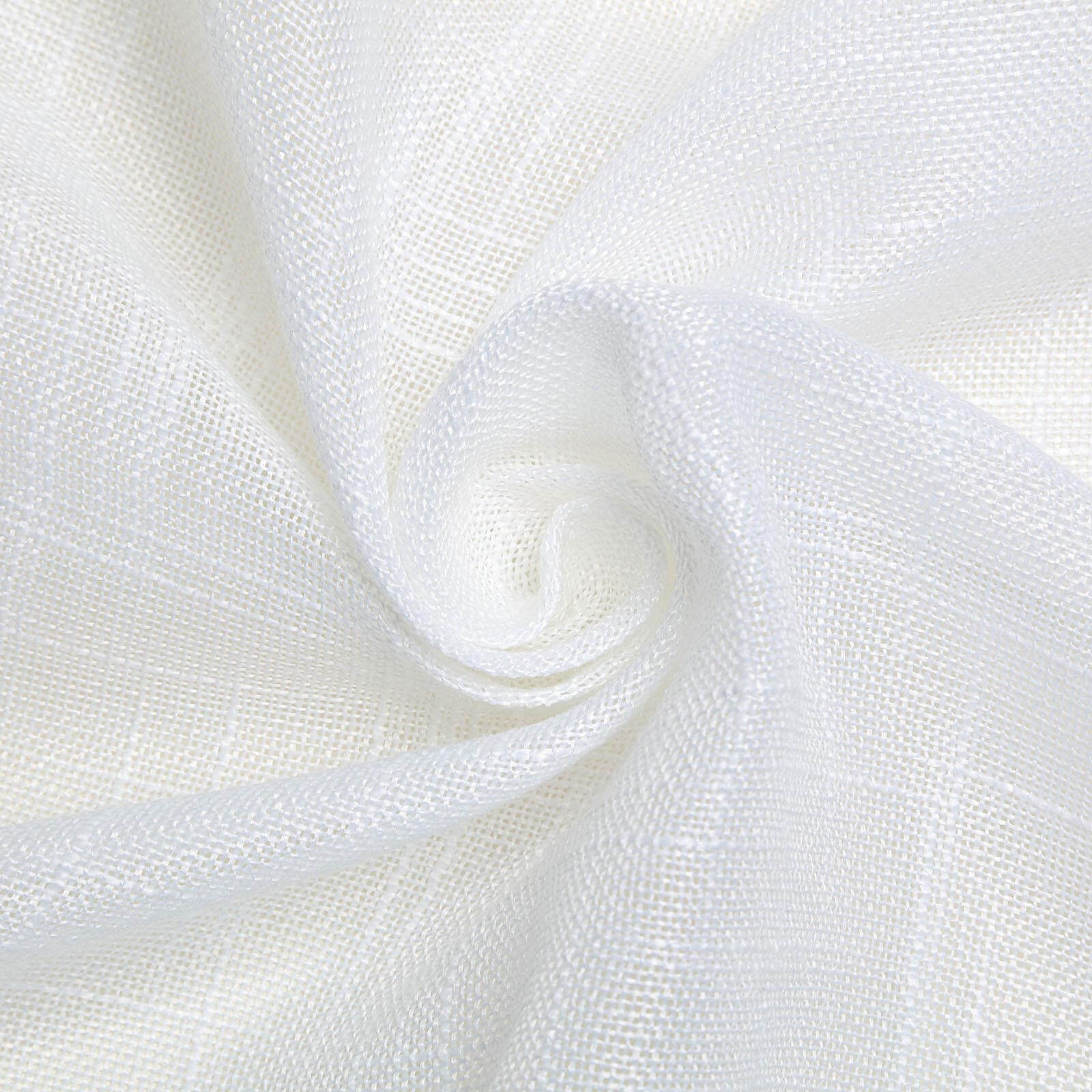 Hot Deal! White 72x72 Slubby Faux Linen Square Table Overlay - Wrinkle-Resistant for Stylish Events