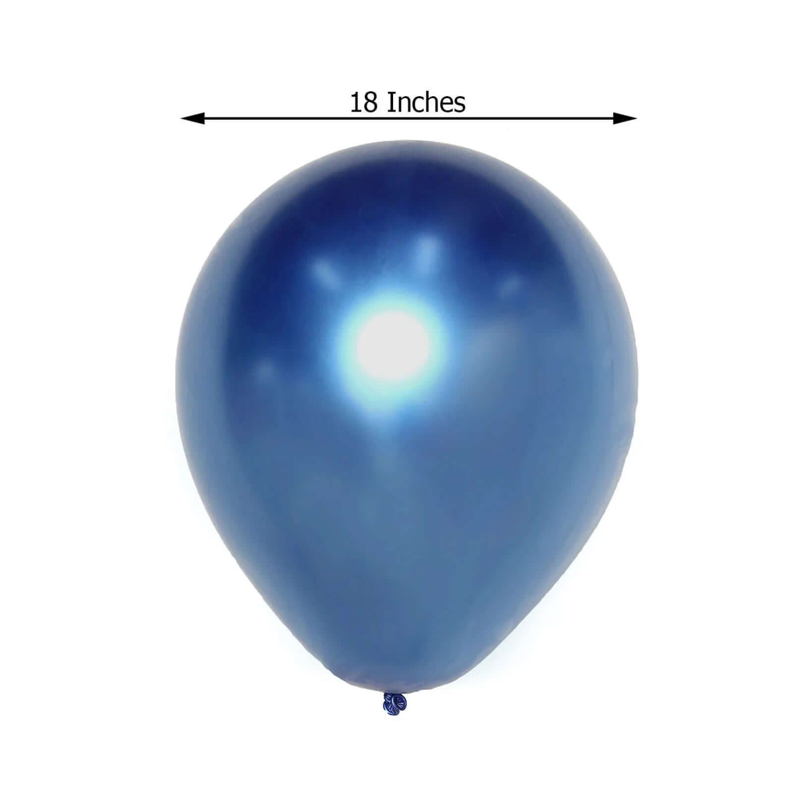 Hot Sale! 5-Piece Set of 18-Inch Royal Blue Metallic Chrome Latex Balloons for Helium or Air Filling