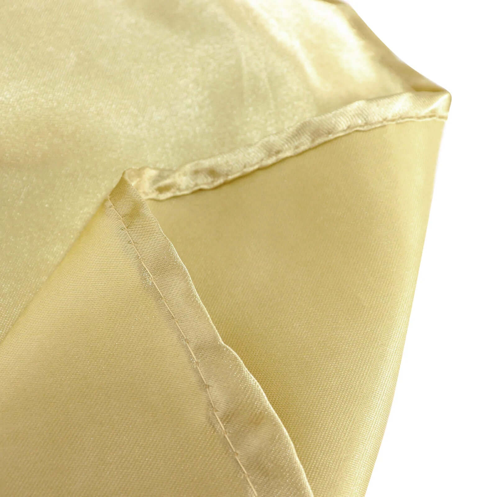 Champagne Satin 60x126 Rectangular Tablecloth - Smooth, Lustrous & Great Value