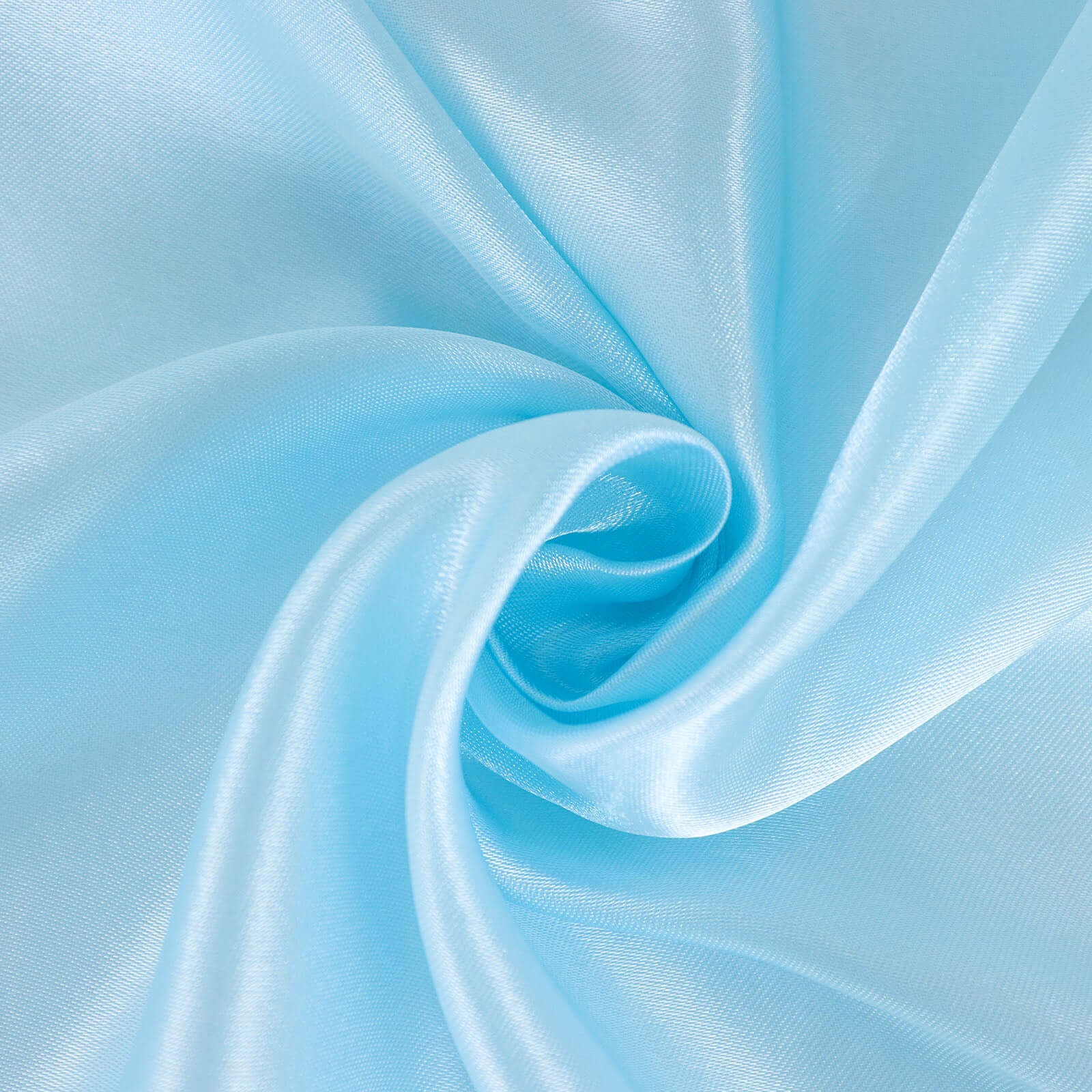 Light Blue Satin Rectangular 60x102 Tablecloth - Smooth & Shiny Table Cover