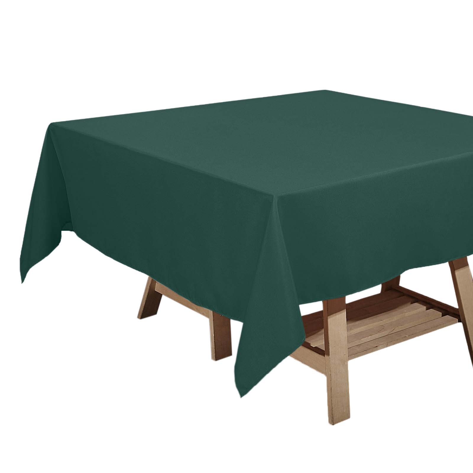 Hunter Emerald Green 70x70 Polyester Square Tablecloth - Durable & Wrinkle-Free