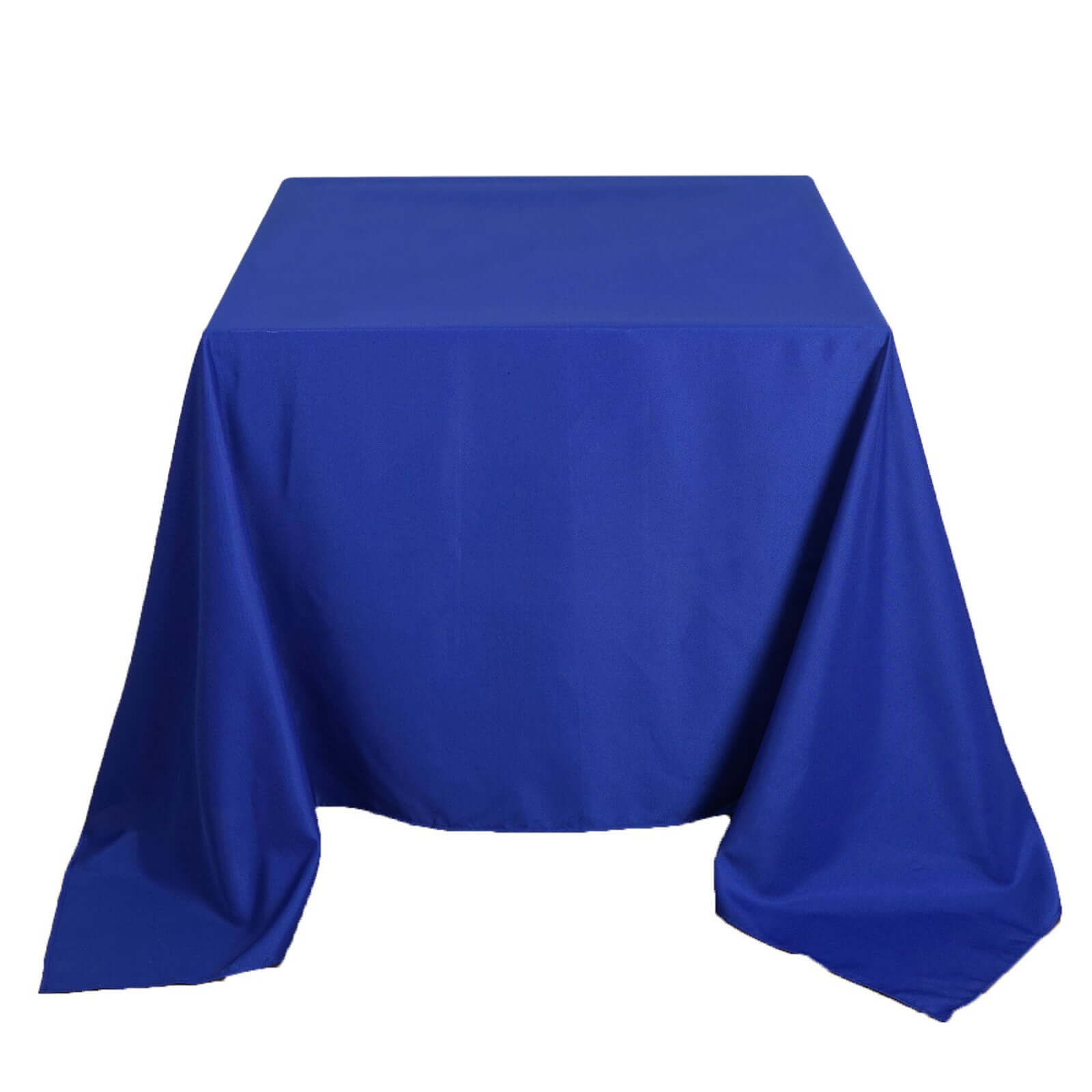 Royal Blue 90x90 Polyester Square Tablecloth - Wrinkle-Free & Durable