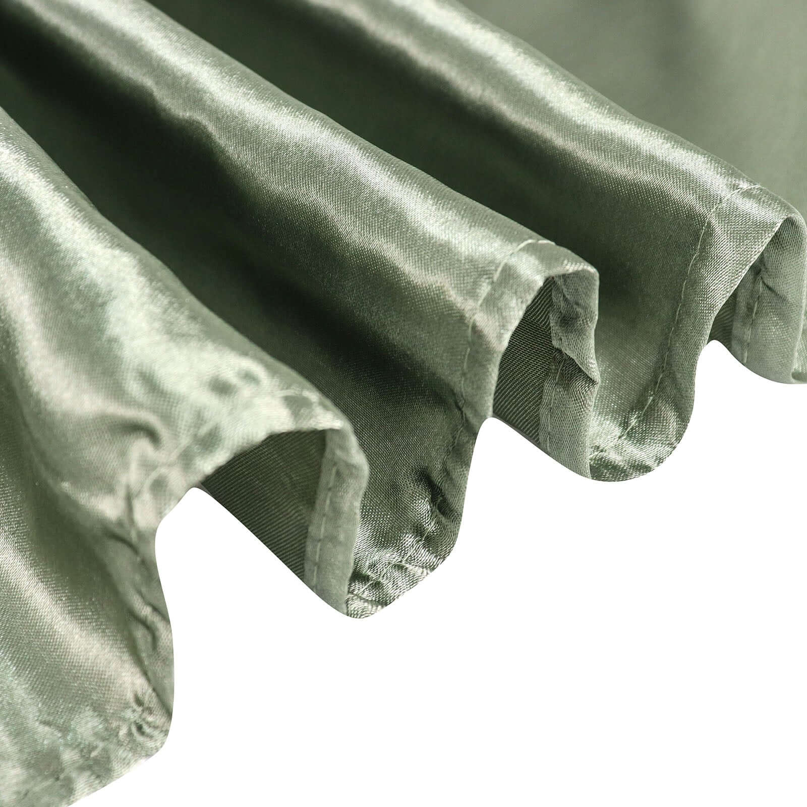 Dusty Sage Green Satin Tablecloth 60x126 - Lustrous and Wrinkle-Resistant