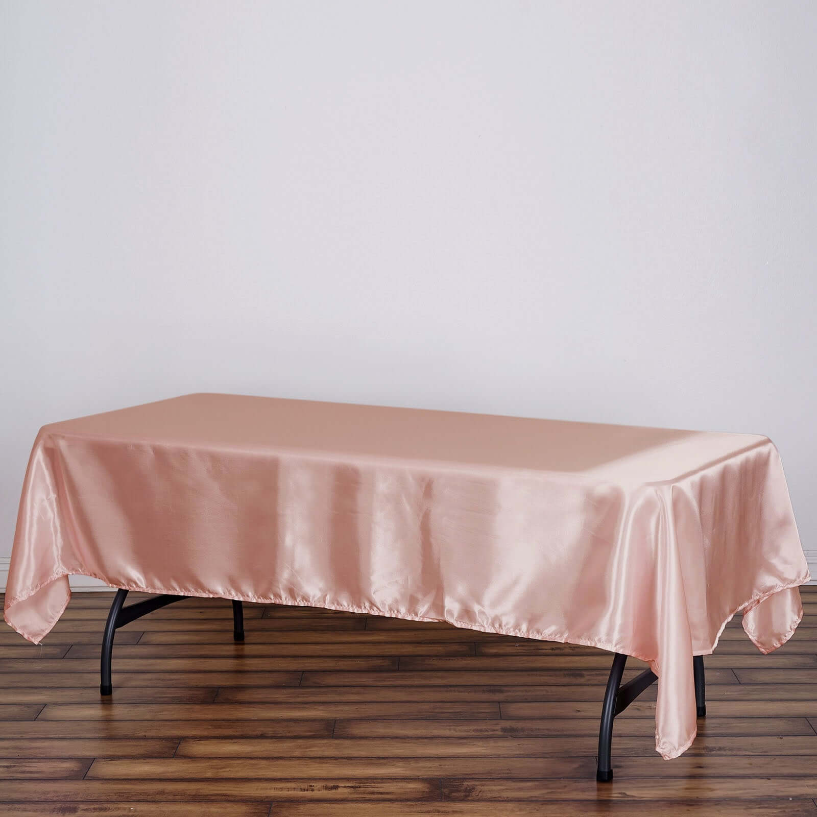 Dusty Rose Satin Rectangular 60x102 Tablecloth - Smooth & Lustrous Cover