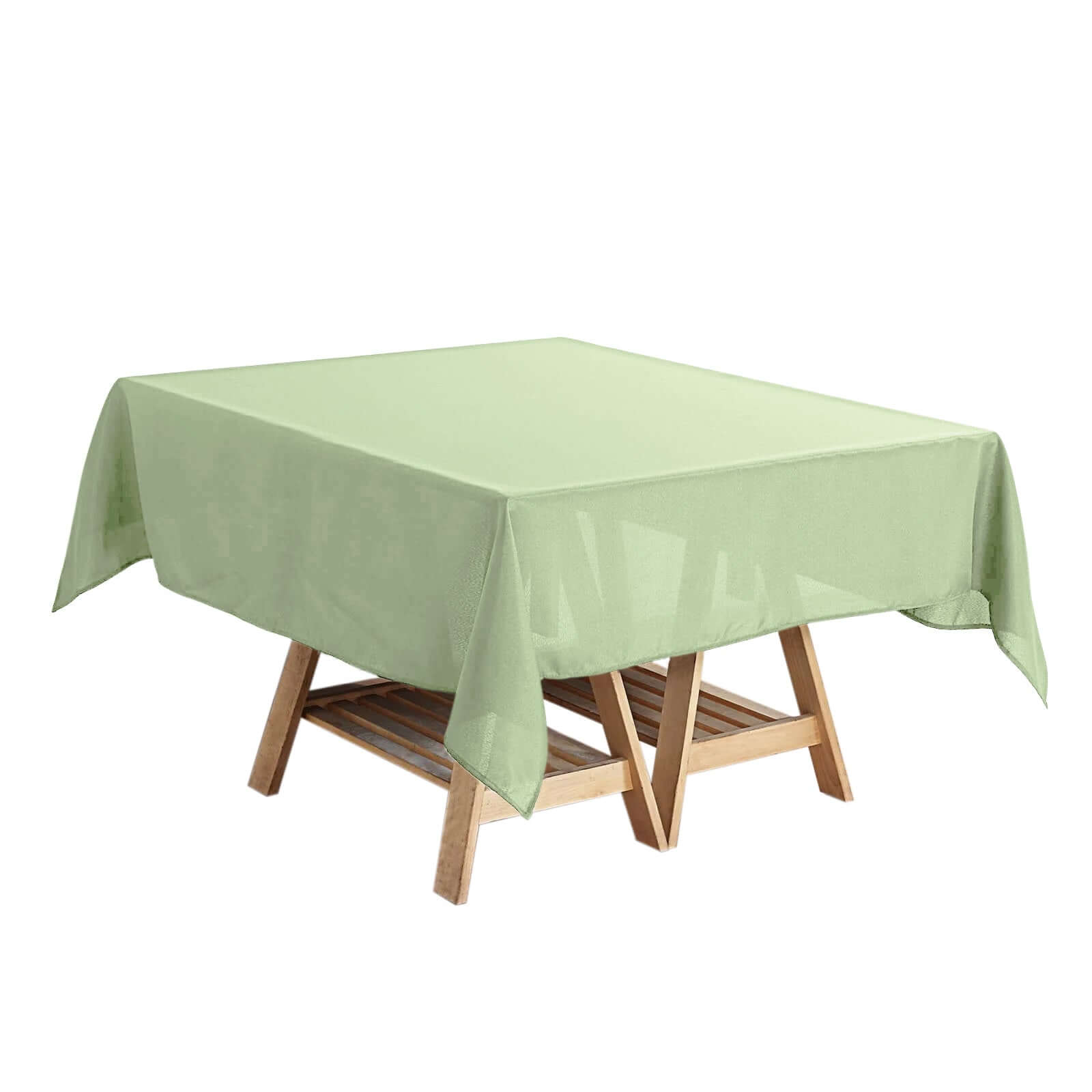 Durable & Wrinkle-Resistant 54x54 Sage Green Polyester Square Tablecloth