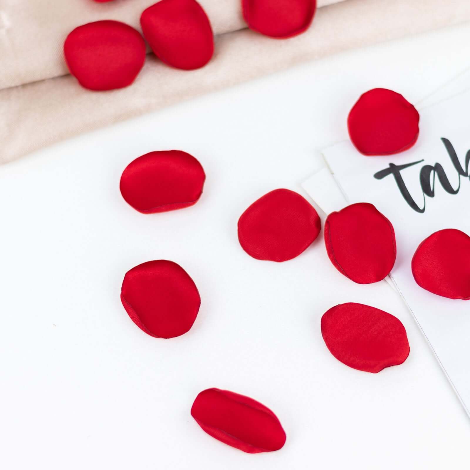 Hot! 400-Pack Red Matte Silk Round Rose Petal Confetti for Event Tables