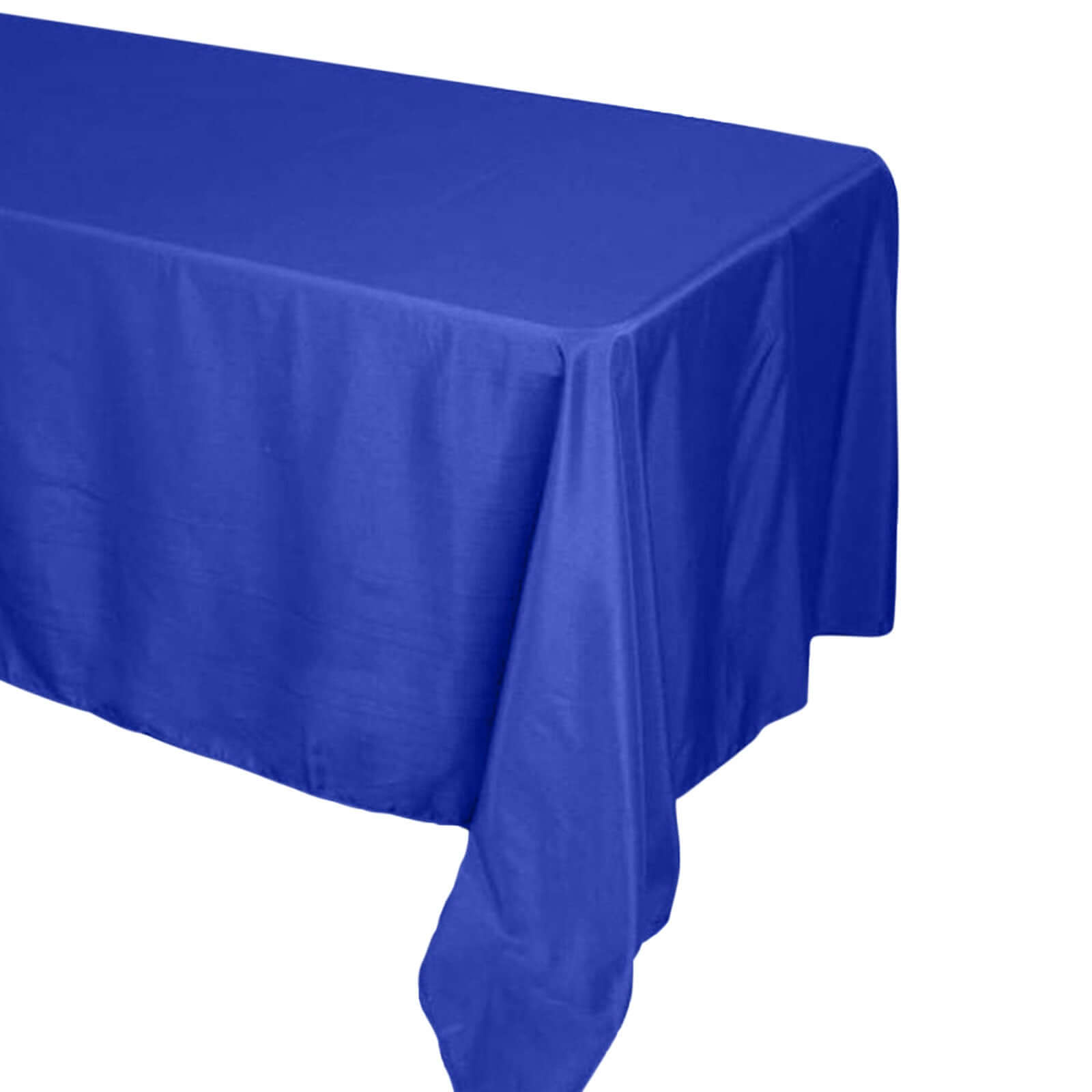 Wrinkle-Resistant Seamless Royal Blue Polyester Rectangle Tablecloth 90x156