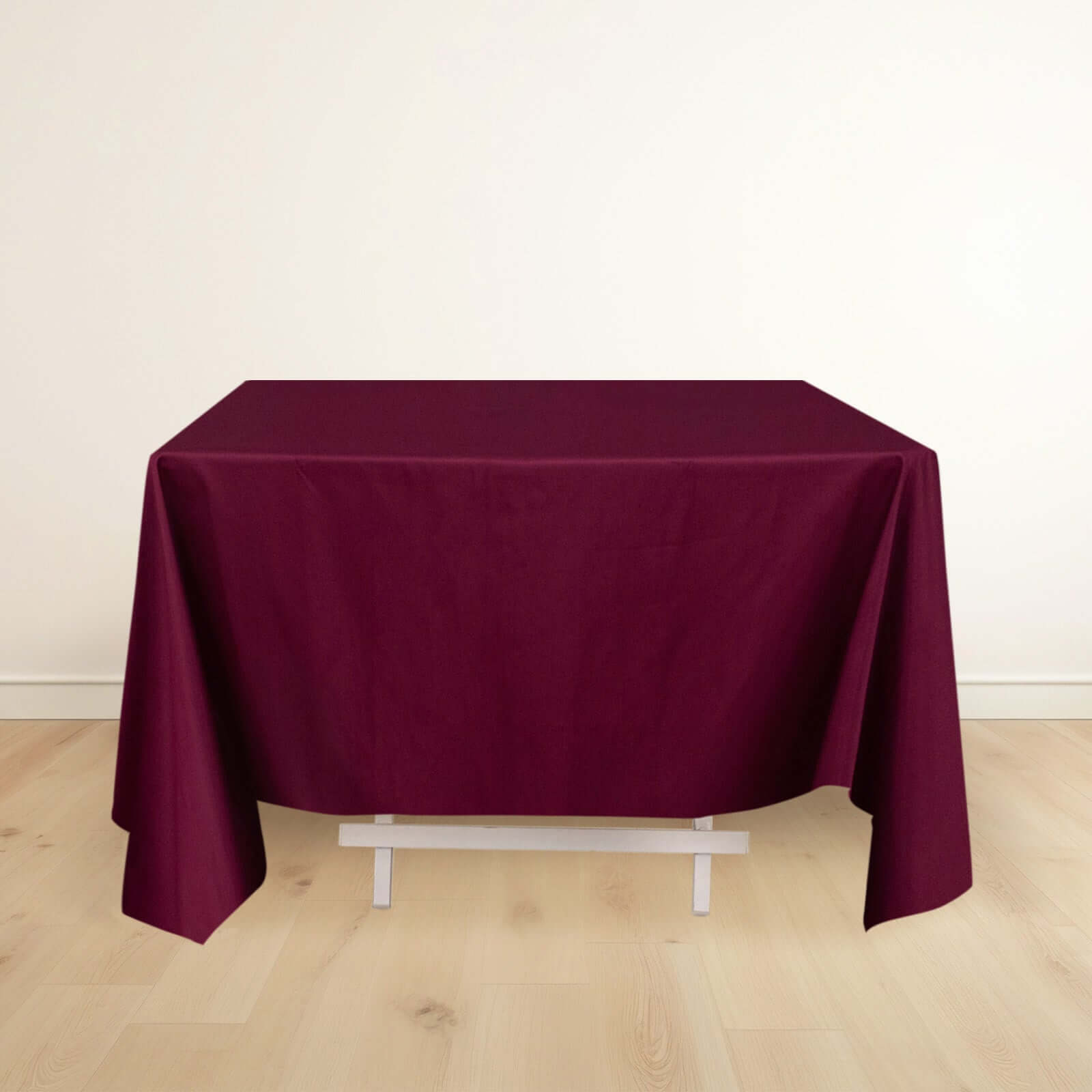 Burgundy 70x70 Premium Wrinkle-Free & Stain-Resistant Scuba Square Tablecloth