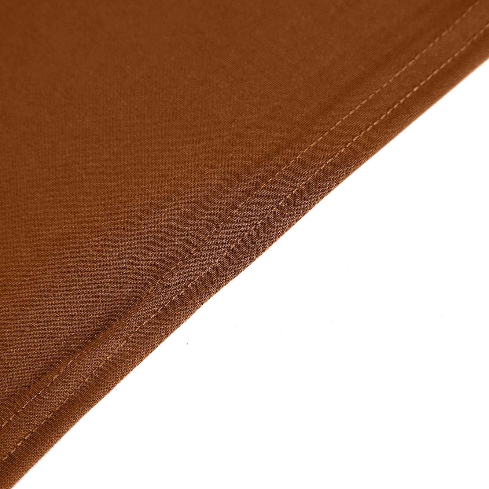 Durable Cinnamon Brown 6ft Stretch Spandex Rectangle Form-Fitting Tablecloth