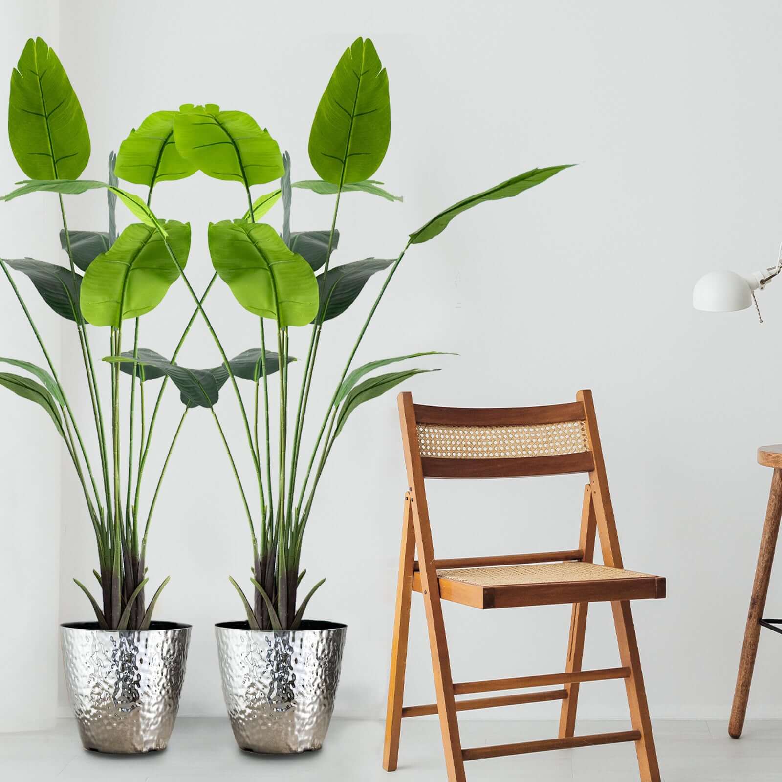 2-Pack 6ft Artificial Potted Bird of Paradise Plants - Lifelike and Easy to Decorate