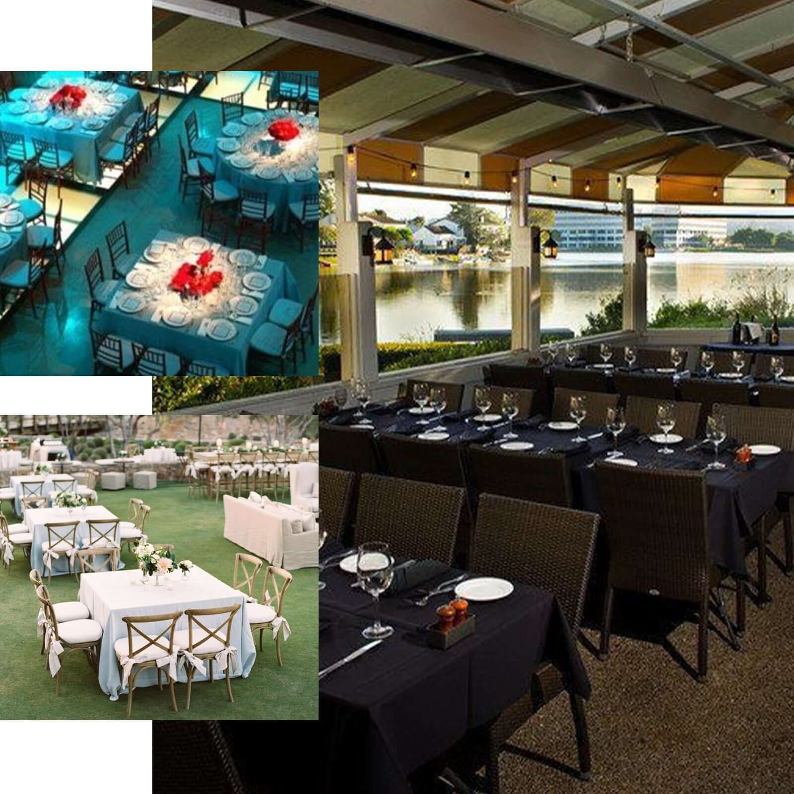 Wrinkle-Resistant & Durable Burgundy 90x90 Polyester Square Table Overlay - Ideal for Events