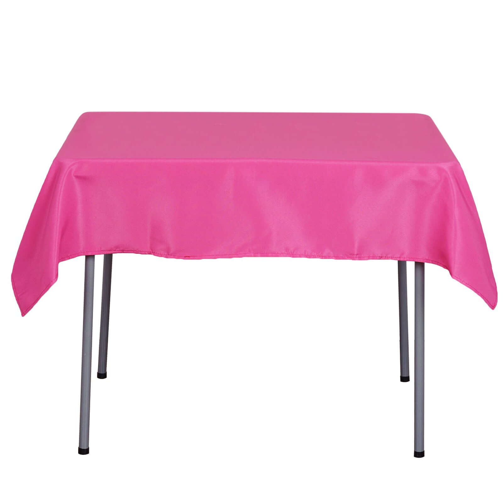 Durable & Wrinkle-Resistant Fuchsia 54x54 Polyester Square Tablecloth