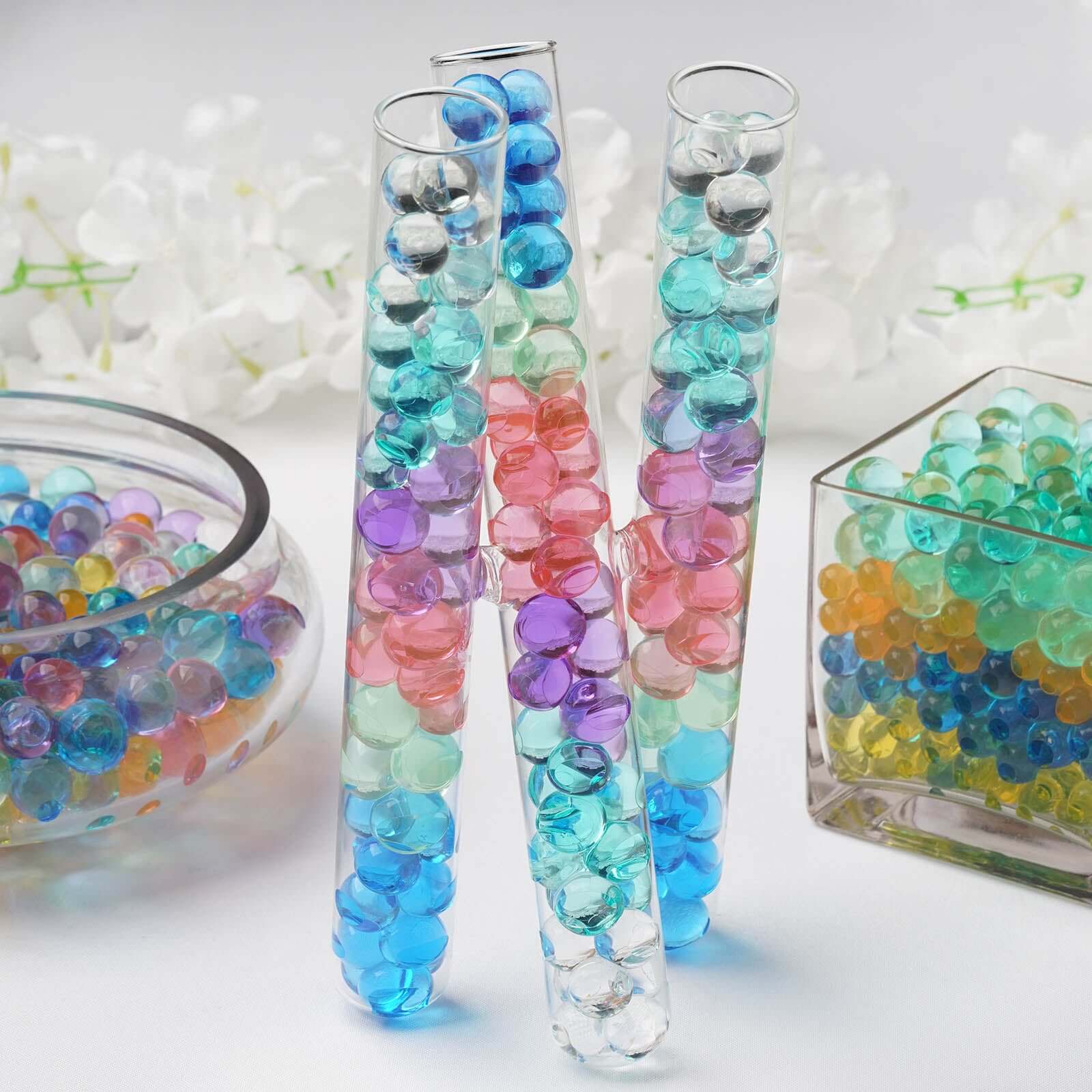 10g Clear Large Nontoxic Water Gel Beads - Ideal Vase Filler for Floating Candles & Floral Displays