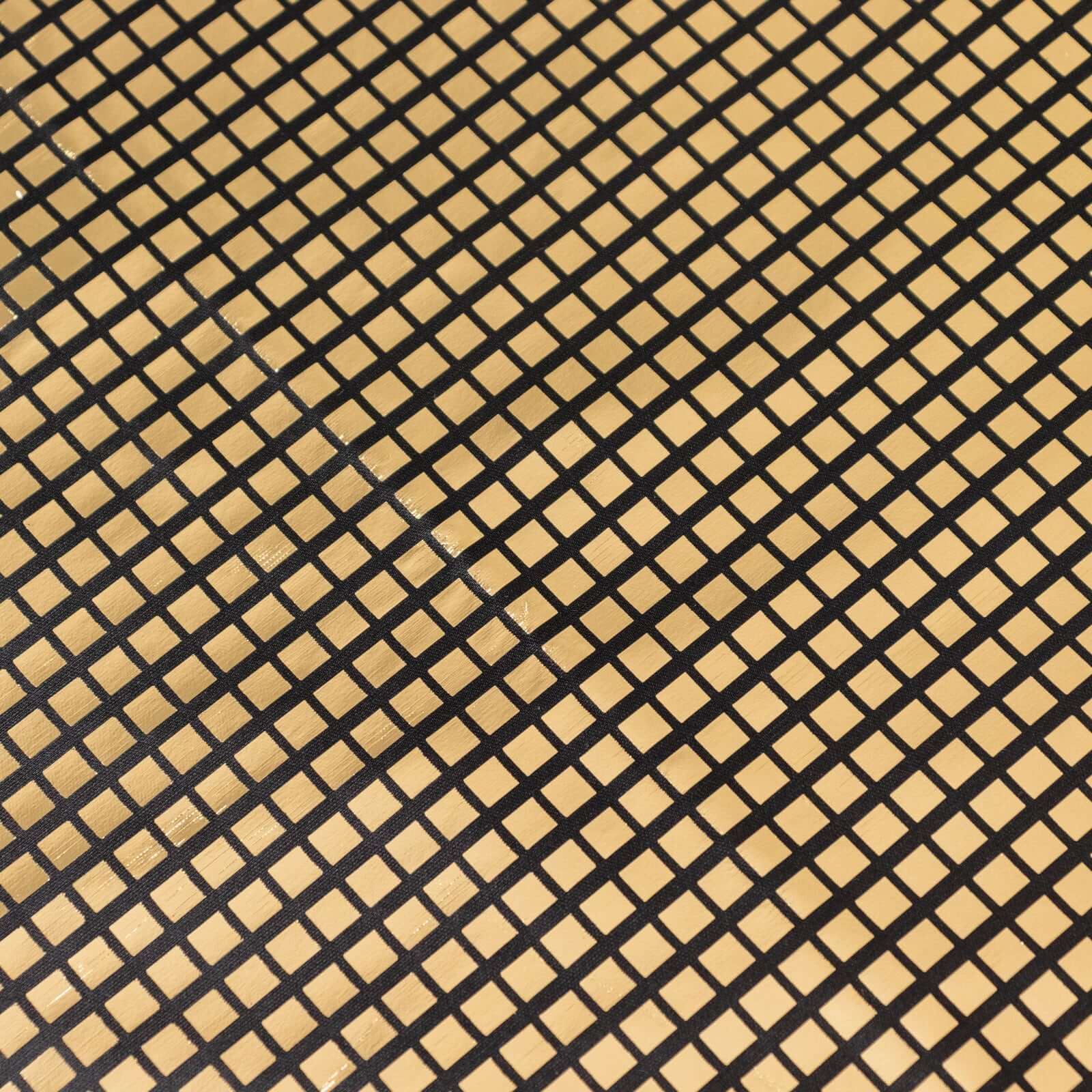 Stylish Black - Gold Foil Disco Mirror Ball Polyester 72x72 Square Table Overlay for Celebrations