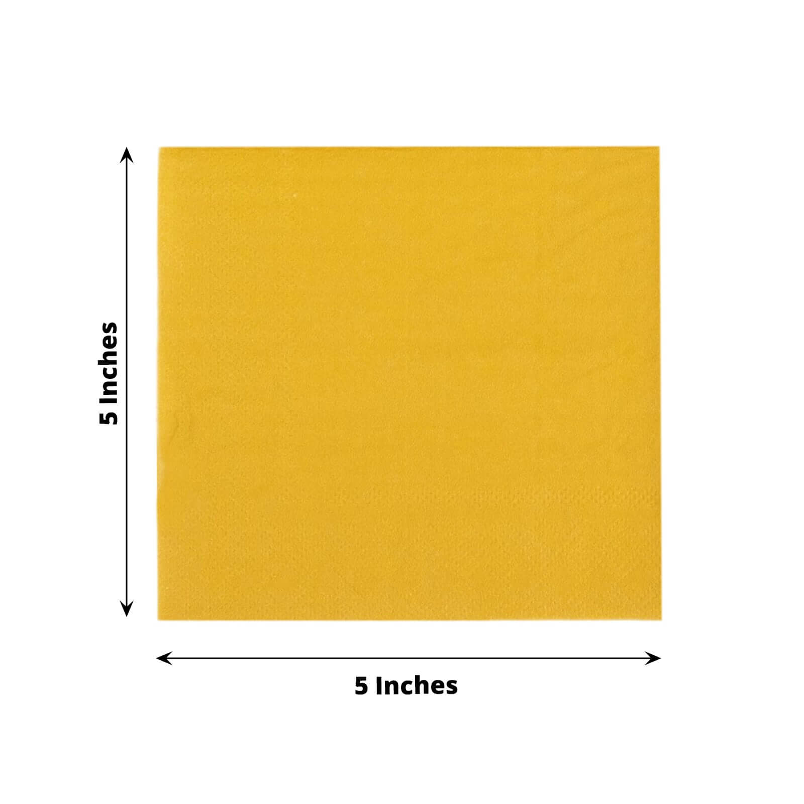 50-Pack Disposable Gold 2-Ply Soft 18GSM Cocktail Paper Beverage Napkins for Events