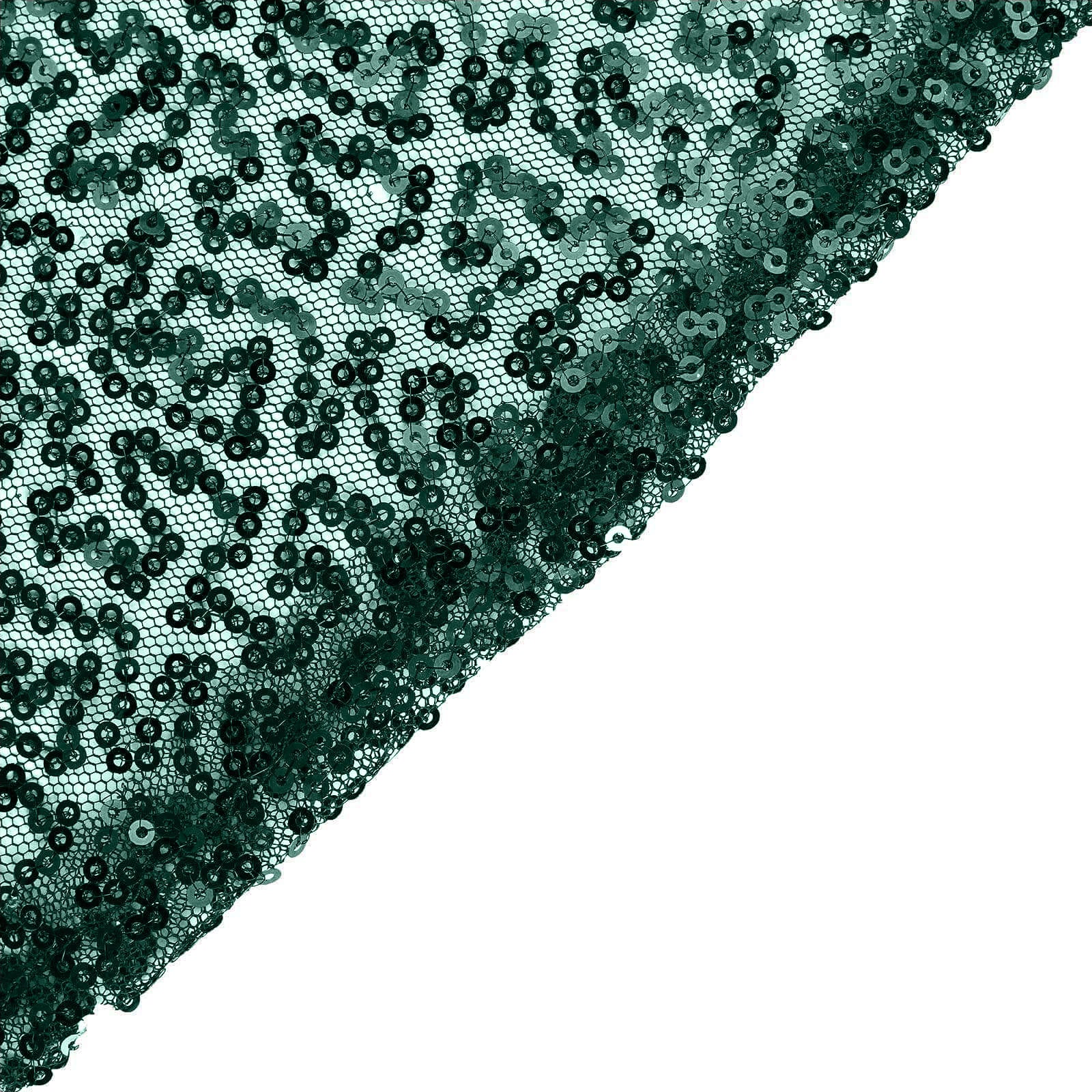 Hot Sale! Seamless Sparkly Sequin Rectangle Tablecloth in Hunter Emerald Green, 90x132