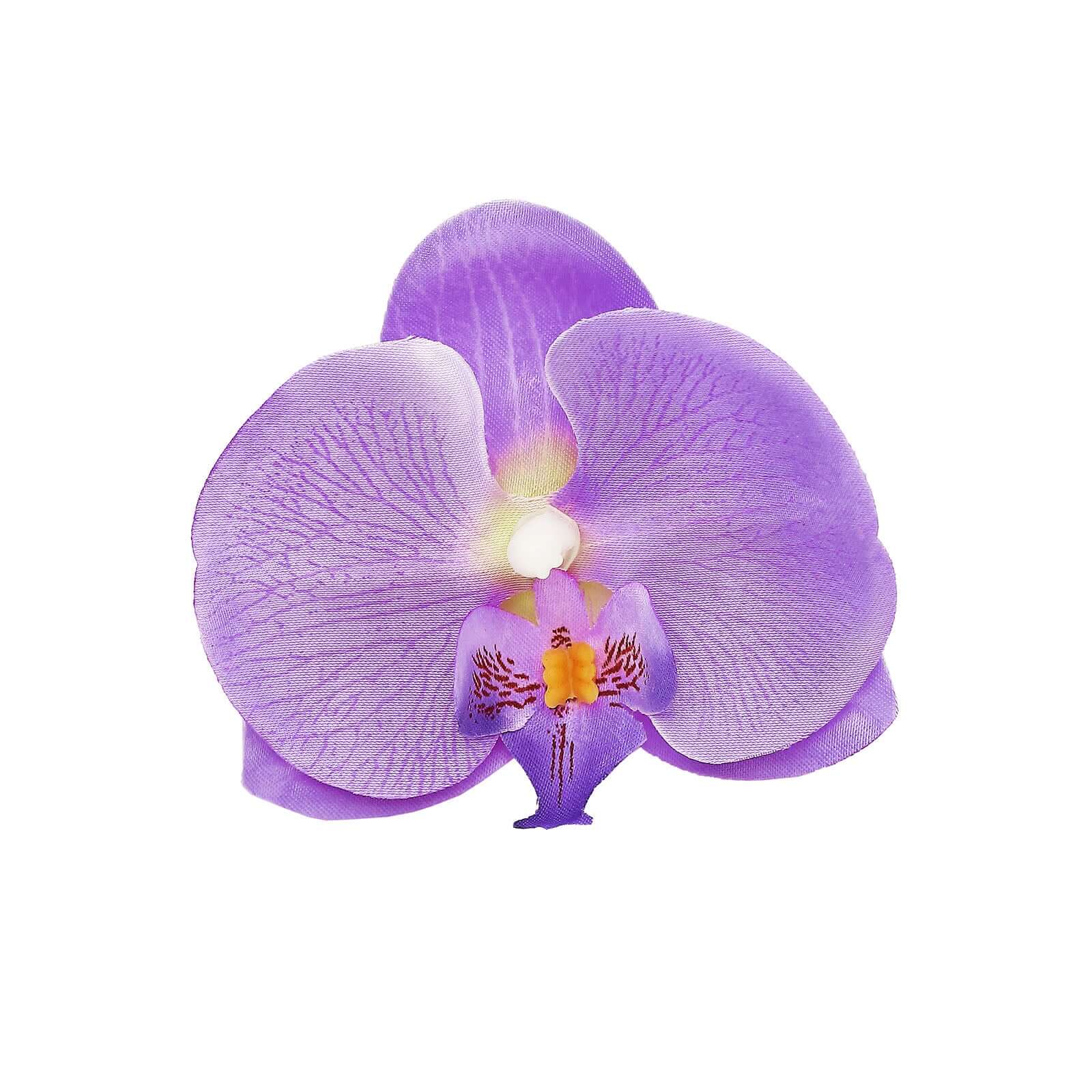 20pcs Silk Artificial Lavender Orchids Flower Heads - Ideal for DIY Floral Decorations
