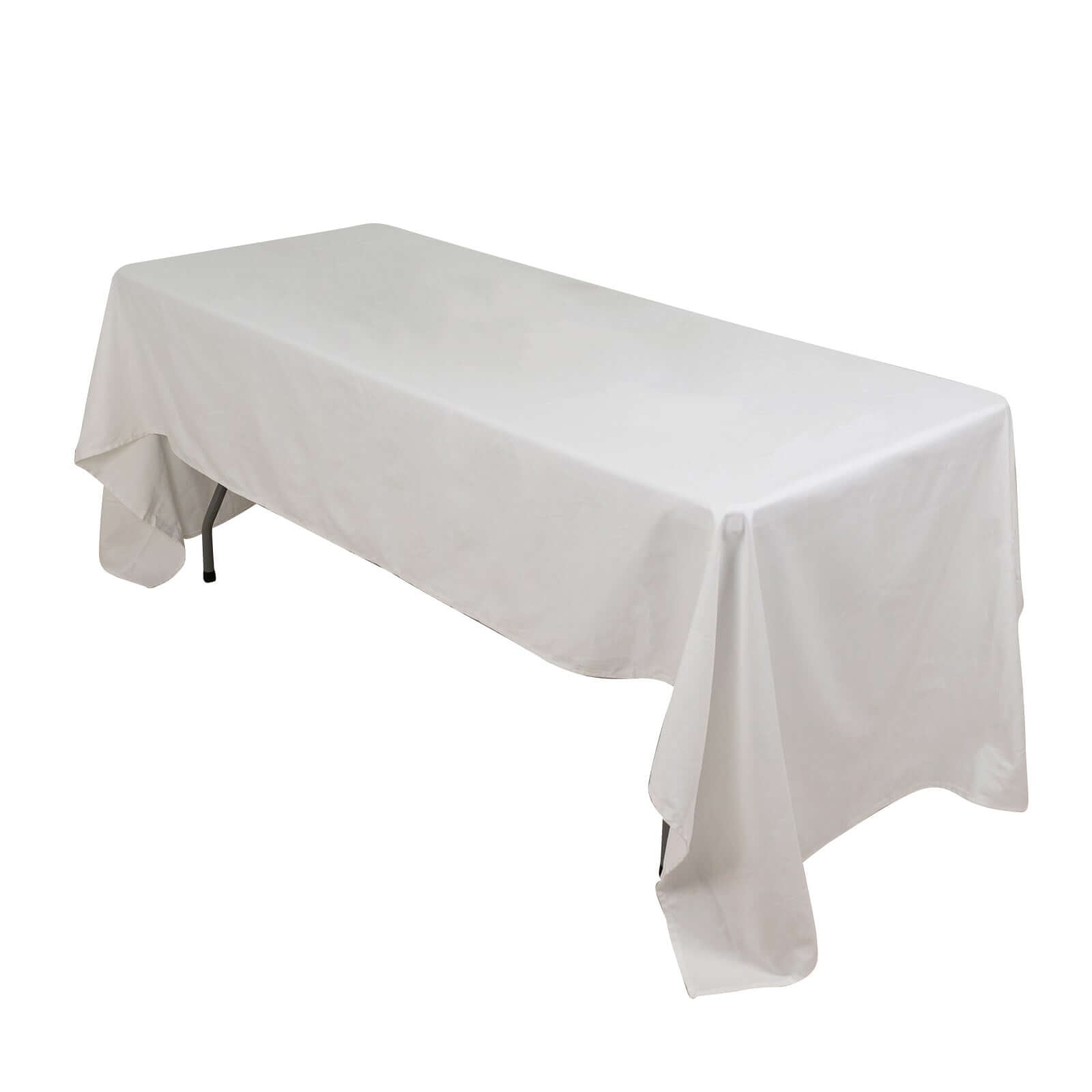 100% Cotton 60x126 Rectangle Tablecloth White Linen - Sophisticated, Soft & Breathable Table Cover