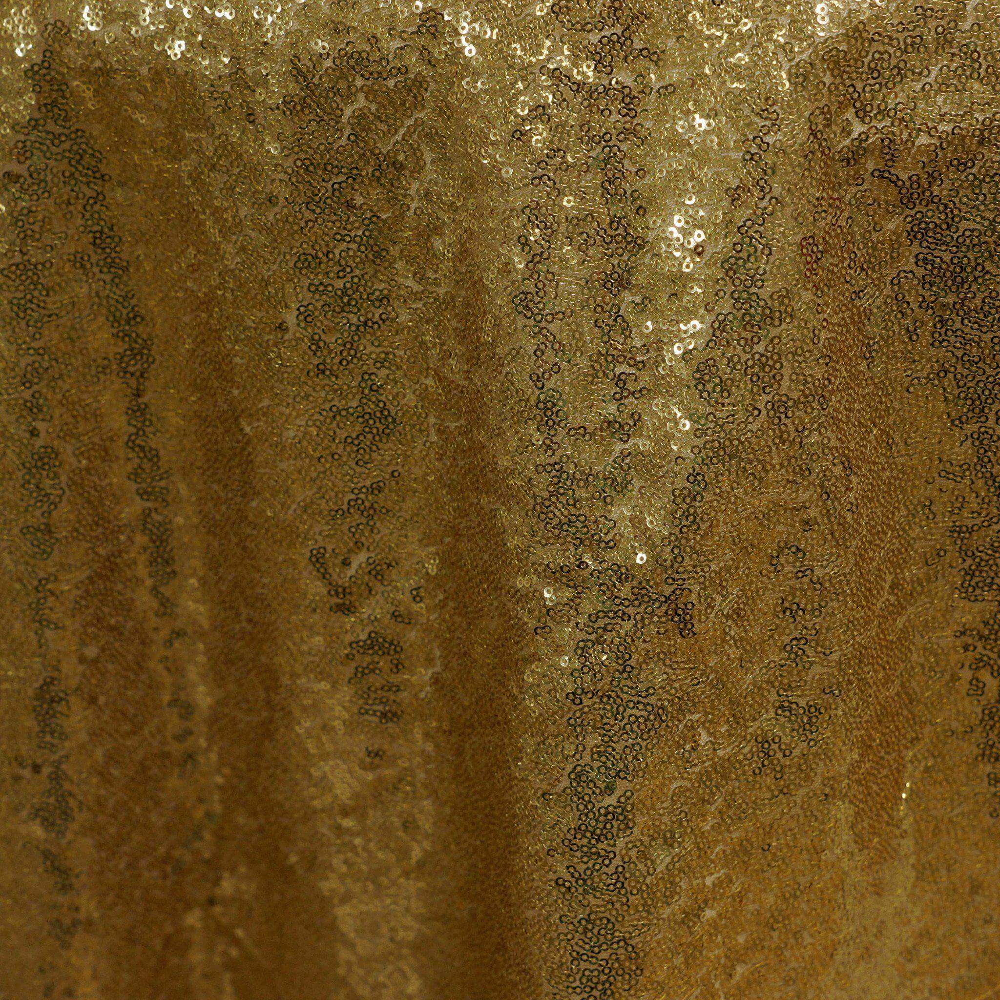 Sparkling Gold Sequin 72x72 Square Table Overlay - Ideal for Stunning Events