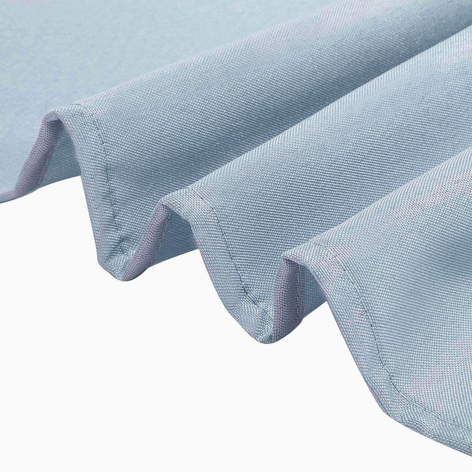 Durable Wrinkle-Resistant 90x90 Polyester Square Tablecloth in Dusty Blue