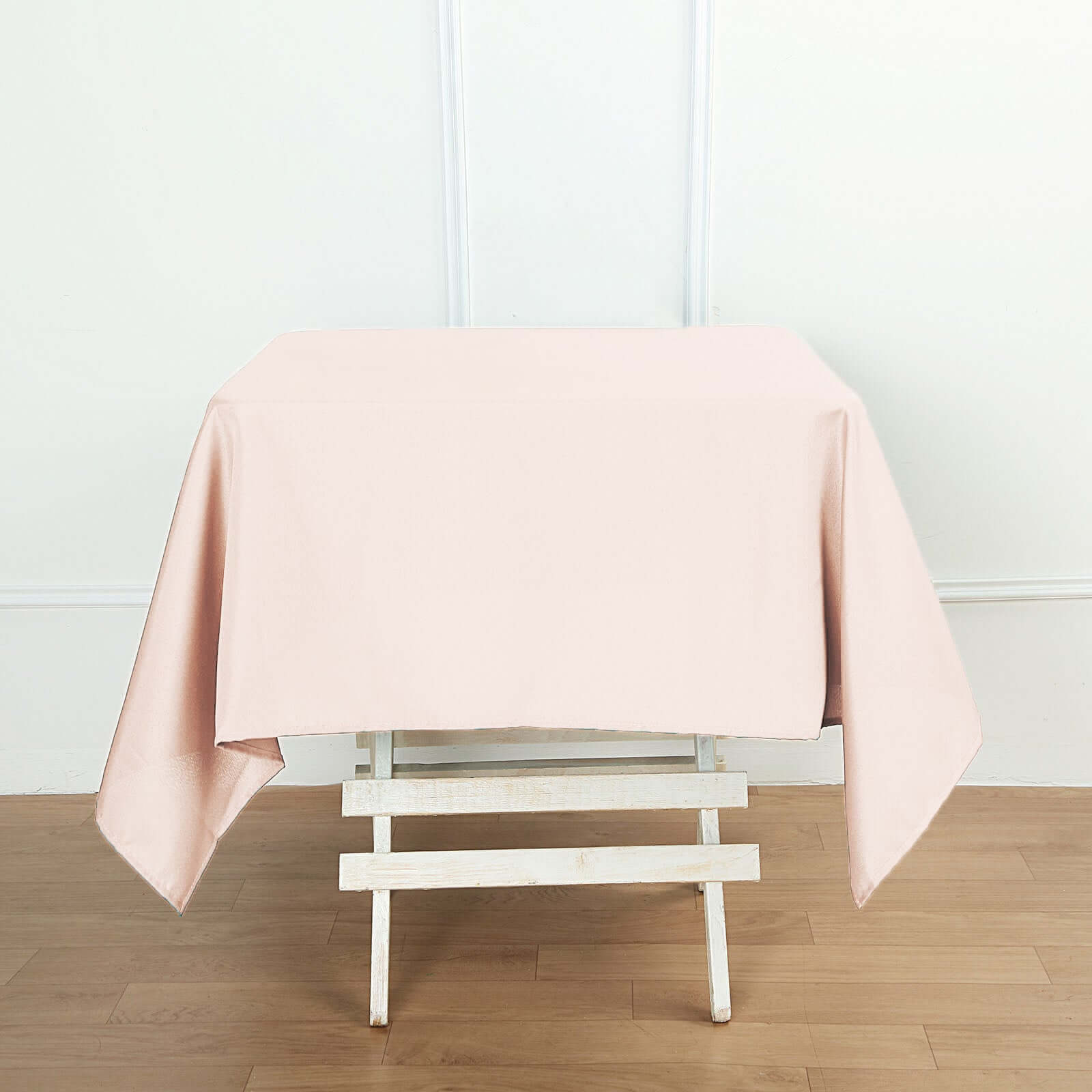 Blush 54x54 Polyester Square Tablecloth - Durable & Wrinkle-Free Table Cover