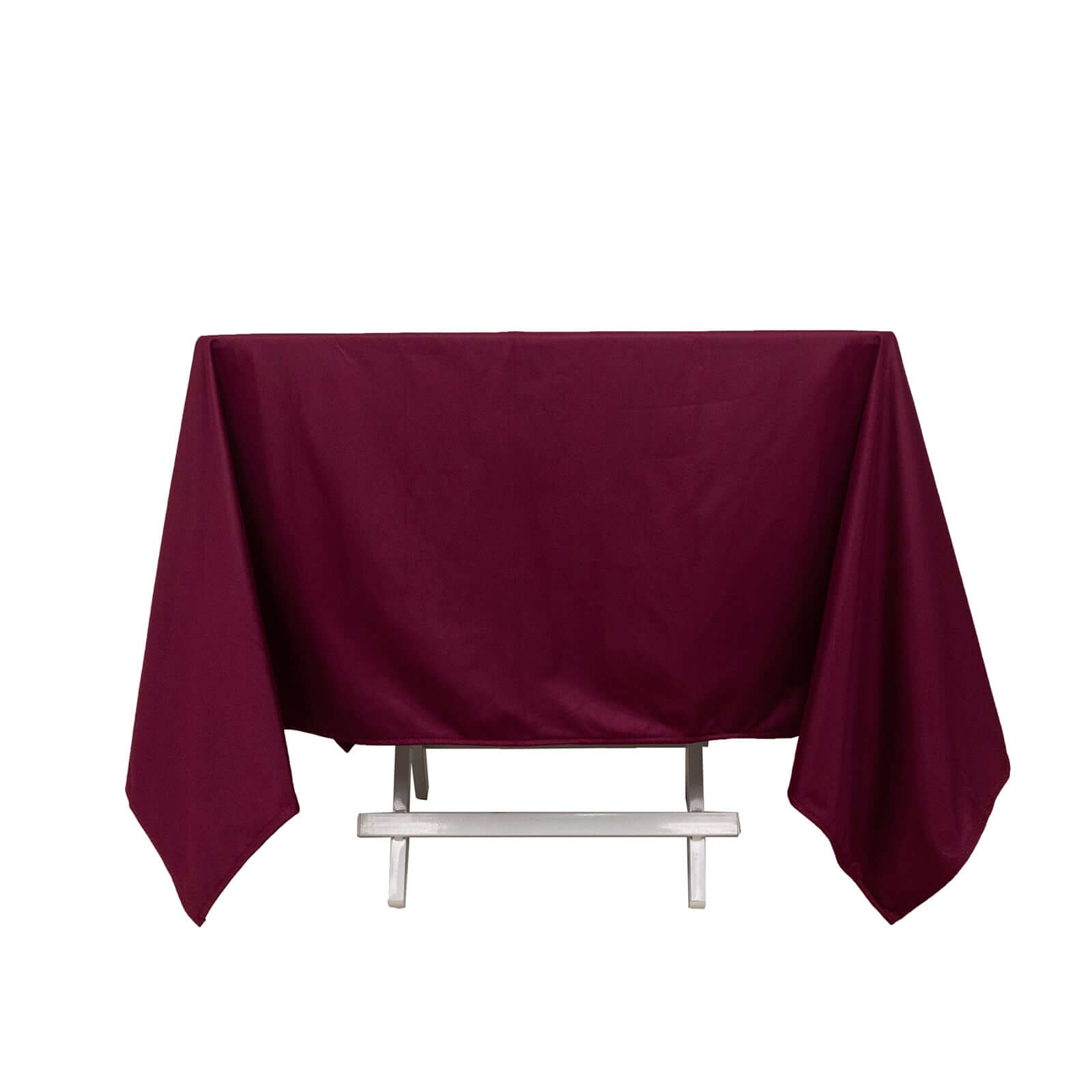 Burgundy 70x70 Premium Wrinkle-Free & Stain-Resistant Scuba Square Tablecloth