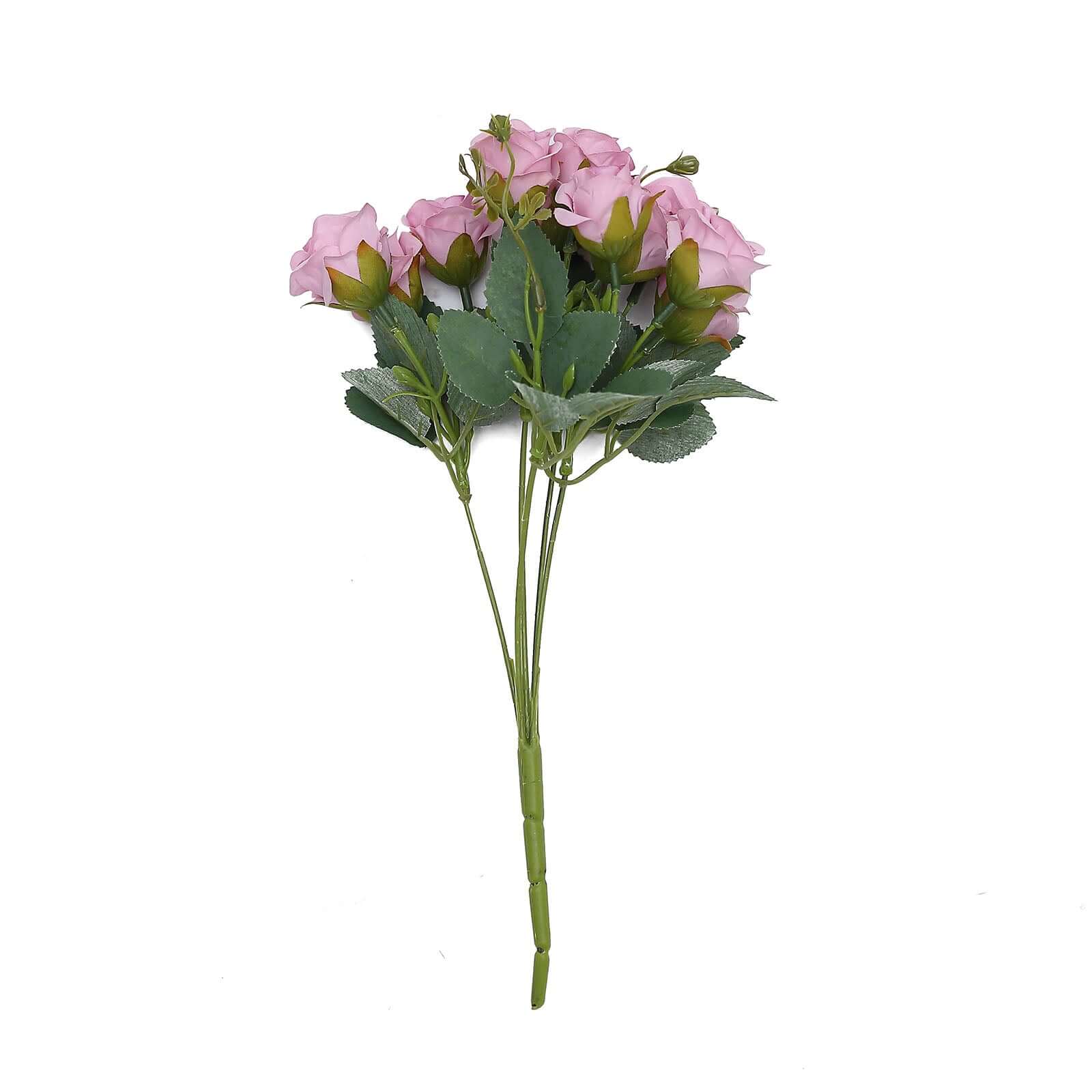 2 Pack of 12-Inch Lavender Lilac Faux Rose Flower Bouquets