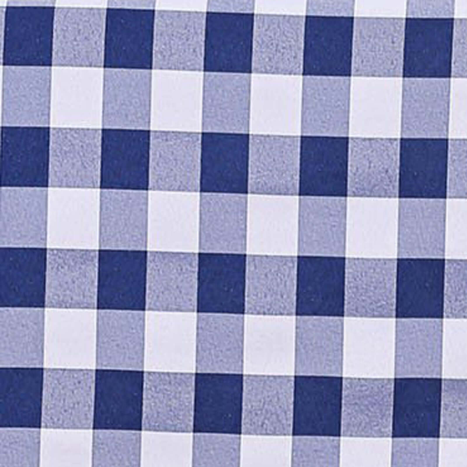 Hot! White/Navy Blue Checkered Buffalo Plaid Polyester 54x54 Square Tablecloth for Casual Tables