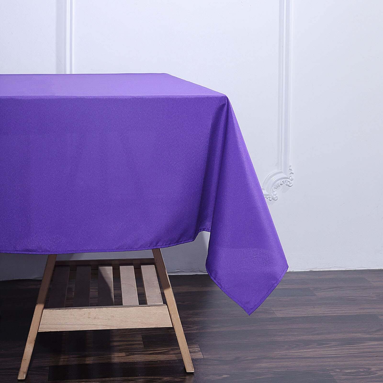 Purple 70x70 Wrinkle-Resistant & Durable Polyester Square Table Overlay