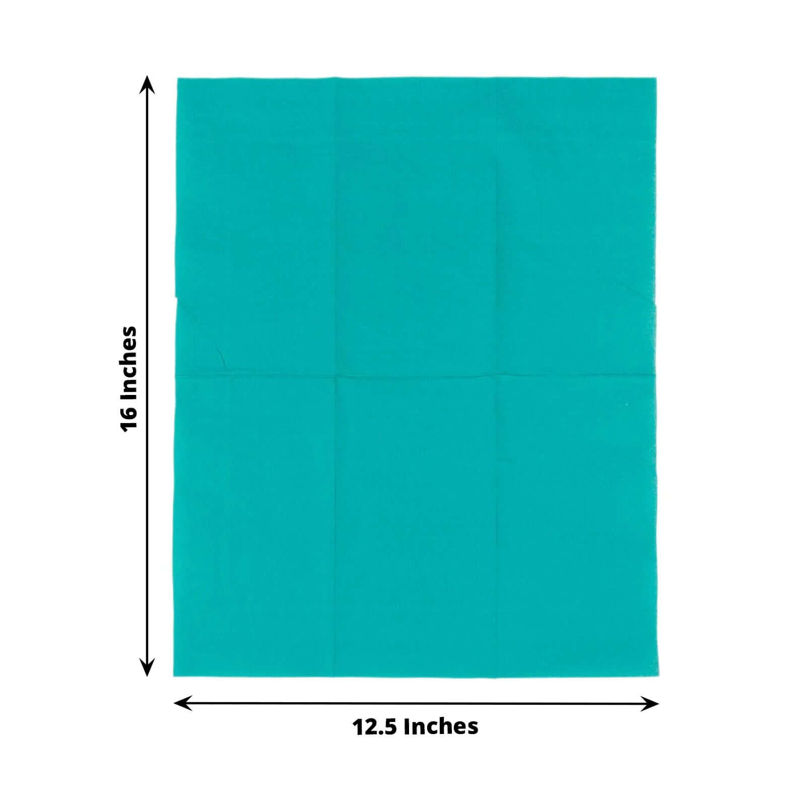 Hot Deal! 50-Pack Disposable 2-Ply Soft Turquoise Paper Cocktail and Beverage Napkins for Weddings