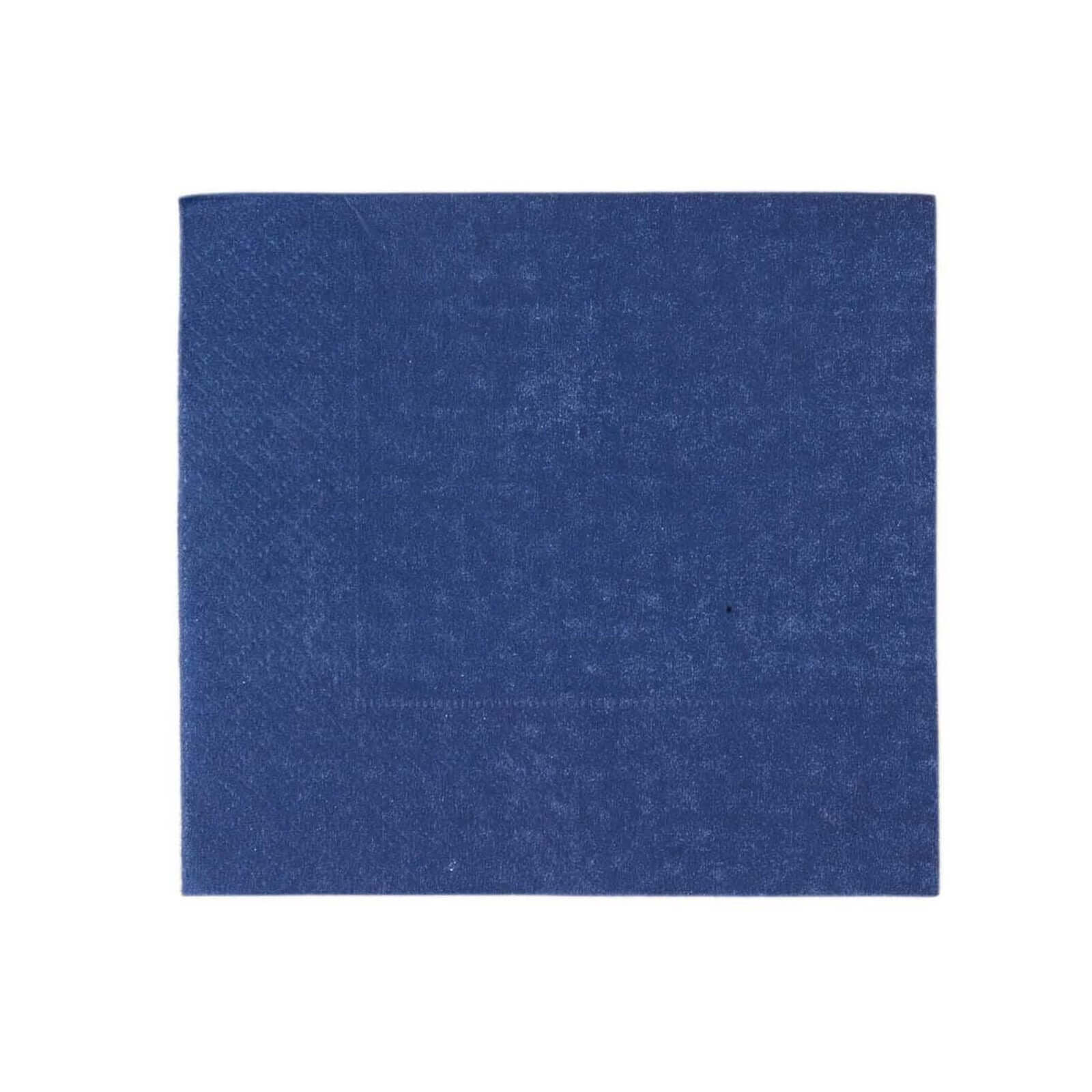 50-Piece Navy Blue 2-Ply Disposable Soft 18GSM 5x5 Cocktail Beverage Paper Napkins