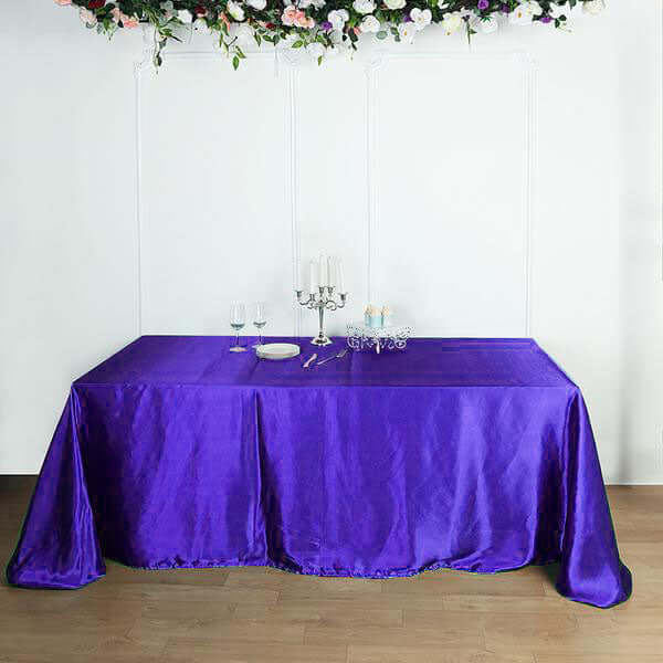 Exclusive Purple Seamless Satin Tablecloth 90x156