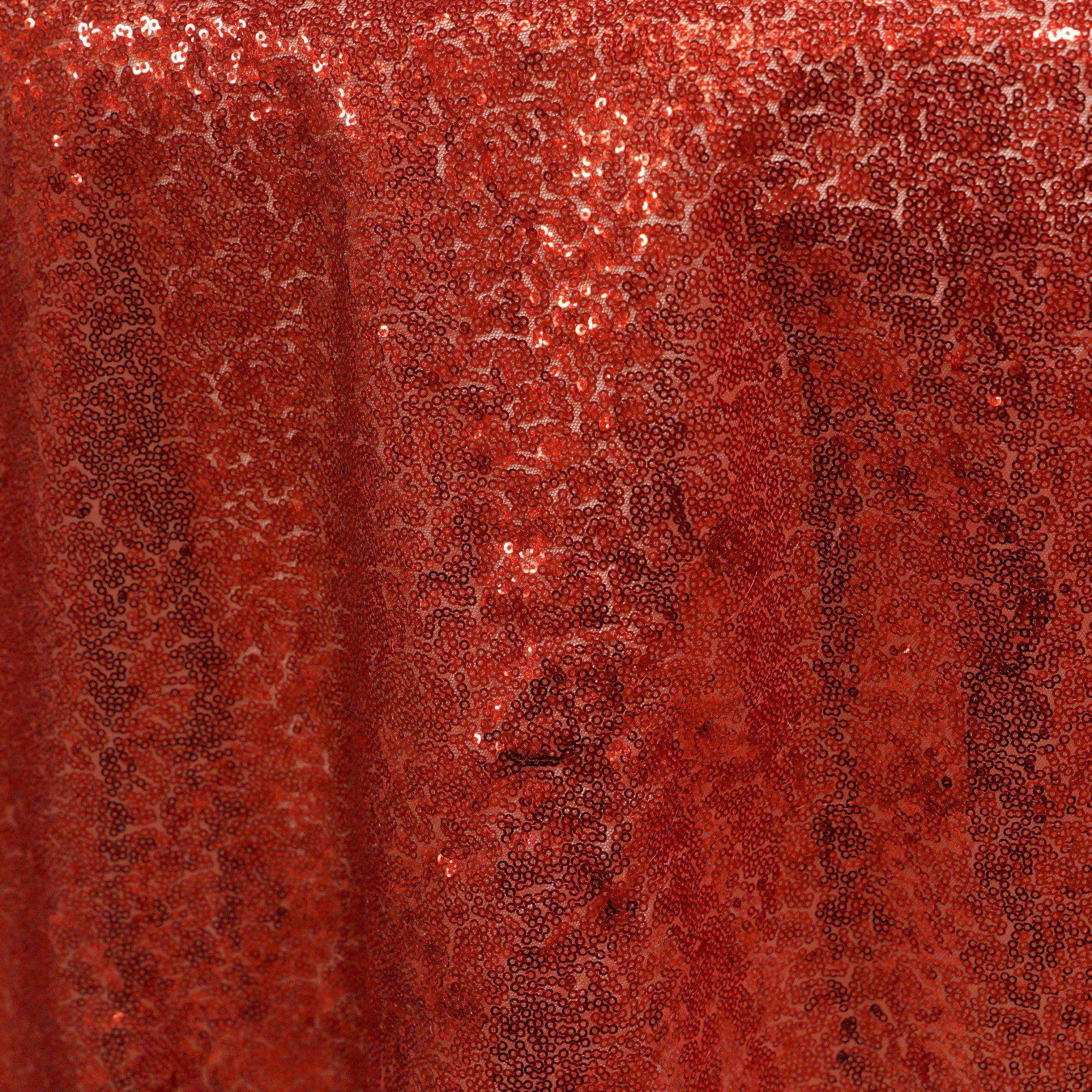 Hot Sale! Red Sparkly Square Table Overlay Tablecloth, 72x72 with Glistening Sequins