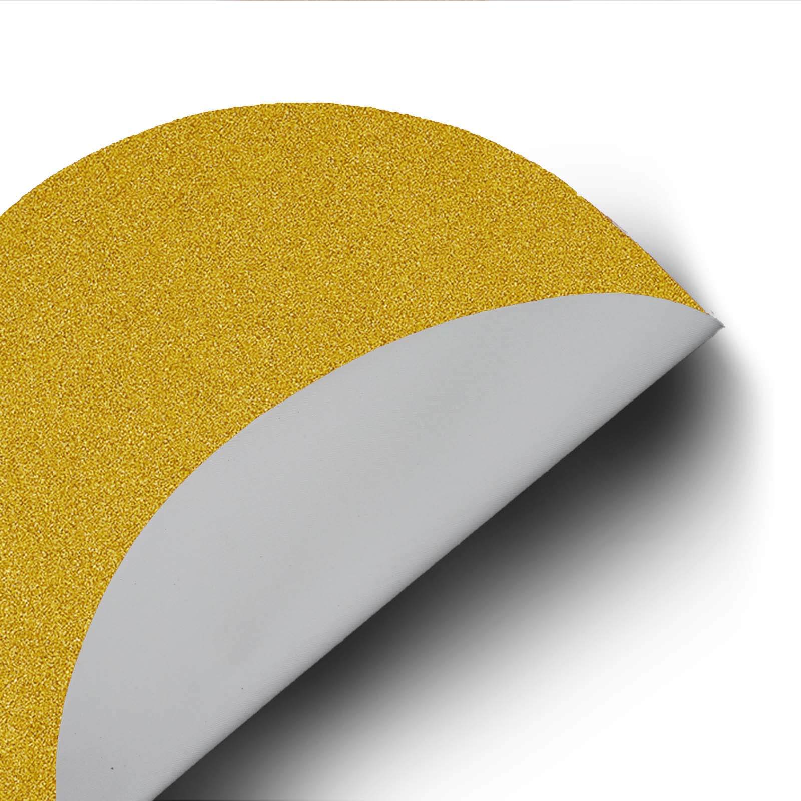 Hot Sale! 6-Pack Gold Glitter Round Non-Slip Placemats, 13" Diameter